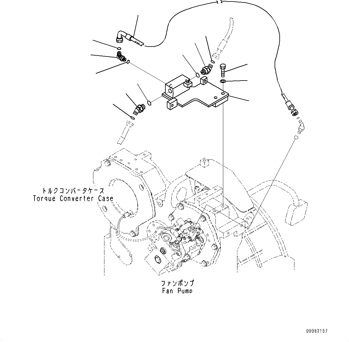 Bulldozers Komatsu / D155AX-6 S/N 81028-UP(0000293c) / Power Train Hydraulic Oil Piping, Filter Piping (#81125-81669)(F011021 : F2720-004019)