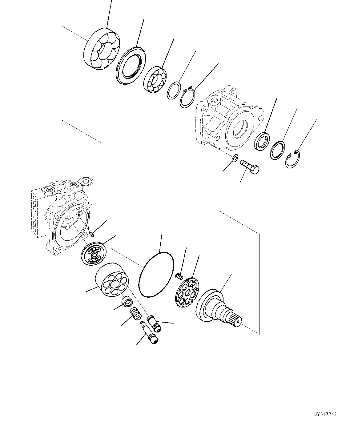 Bulldozers Komatsu / D155AX-6 S/N 81028-UP(0000293c) / Power Train Hydraulic Oil Piping, HSS Motor (2/3) (#81028-81086)(F009019 : F2720-009019)