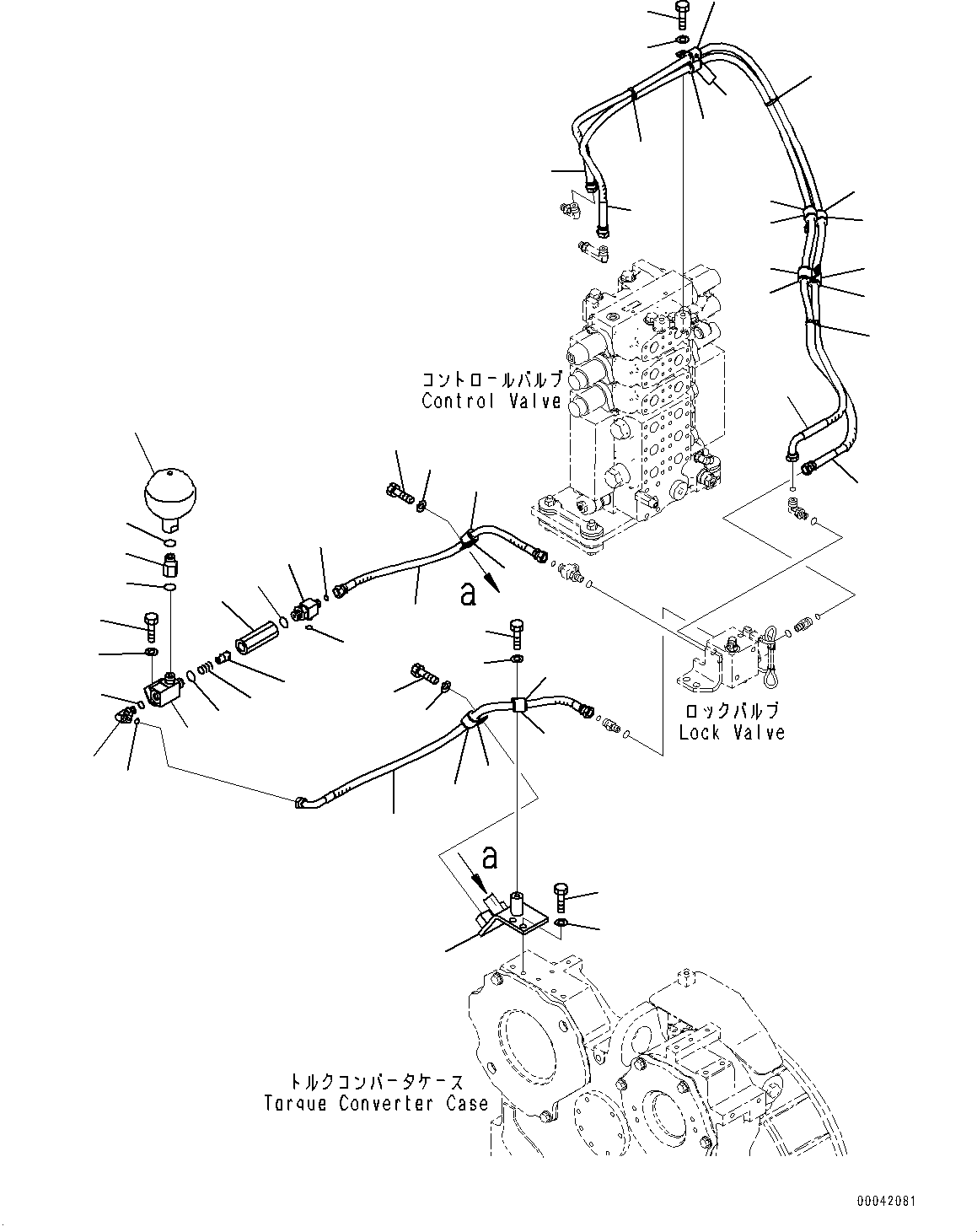 Bulldozers Komatsu / D155AX-6 S/N 81028-UP(0000293c) / Power Train Hydraulic Oil Piping, Accumulator (#81028-81086)(F009023 : F2720-009023)