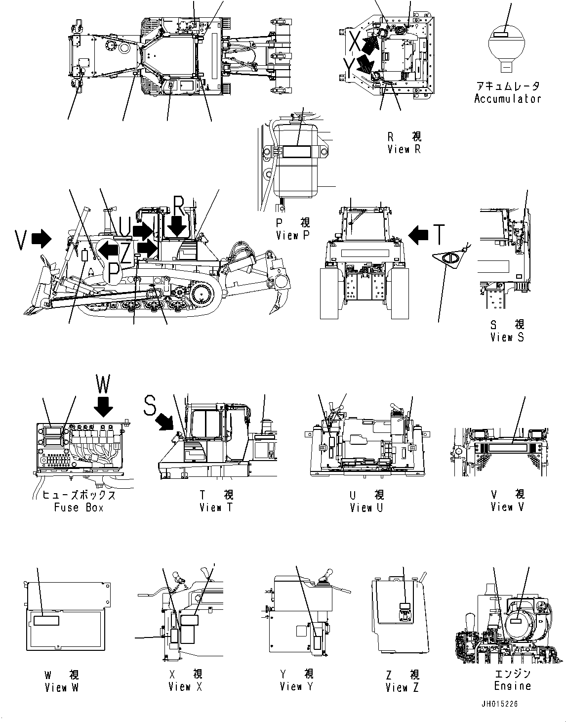 Bulldozers Komatsu / D155AX-6 S/N 81028-UP(0000293c) / Marks and Plates,  (#81724-81723)(U015002 : U0100-056001A)
