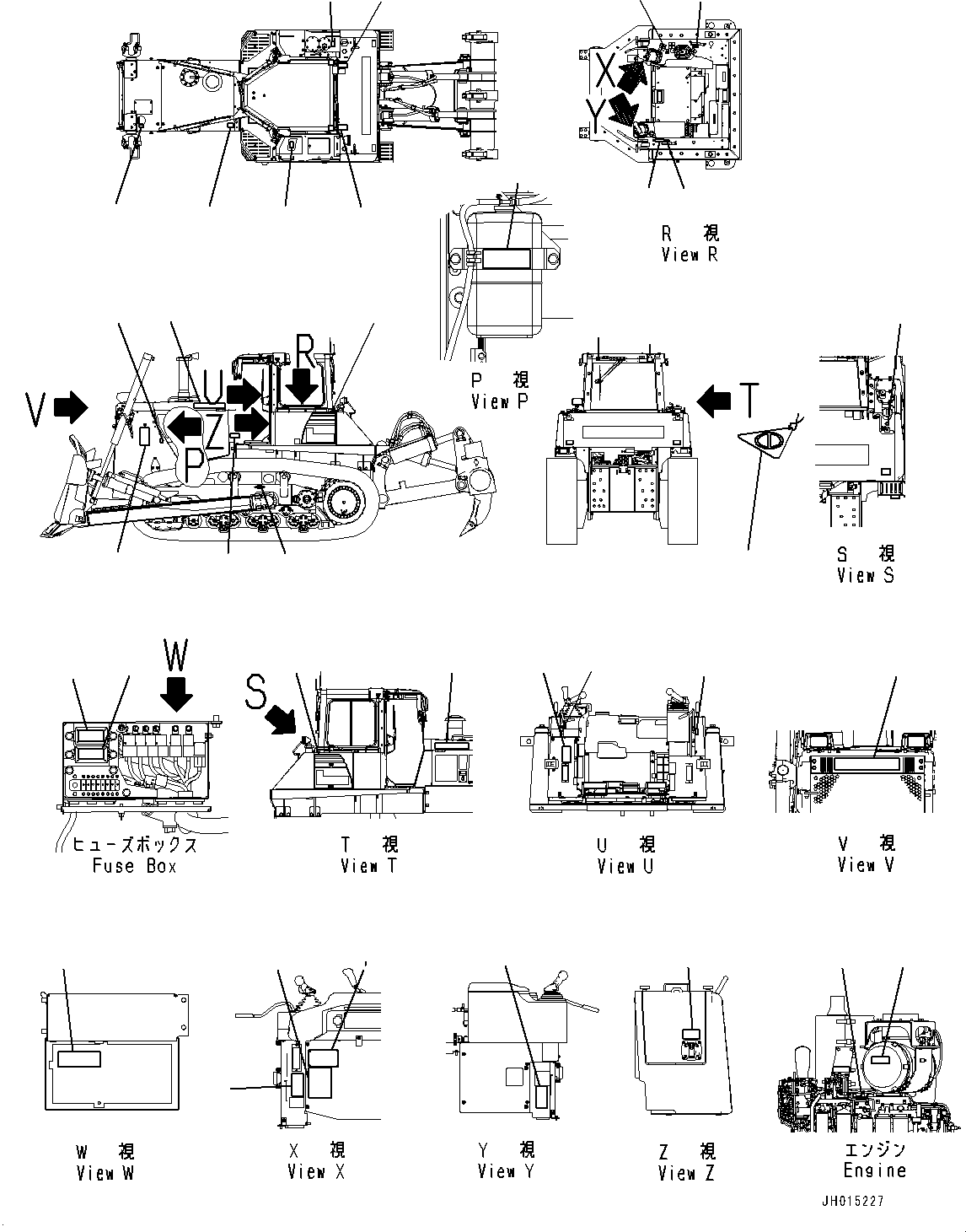 Bulldozers Komatsu / D155AX-6 S/N 81028-UP(0000293c) / Marks and Plates,  (#81724-)(U010003 : U0100-054001B)