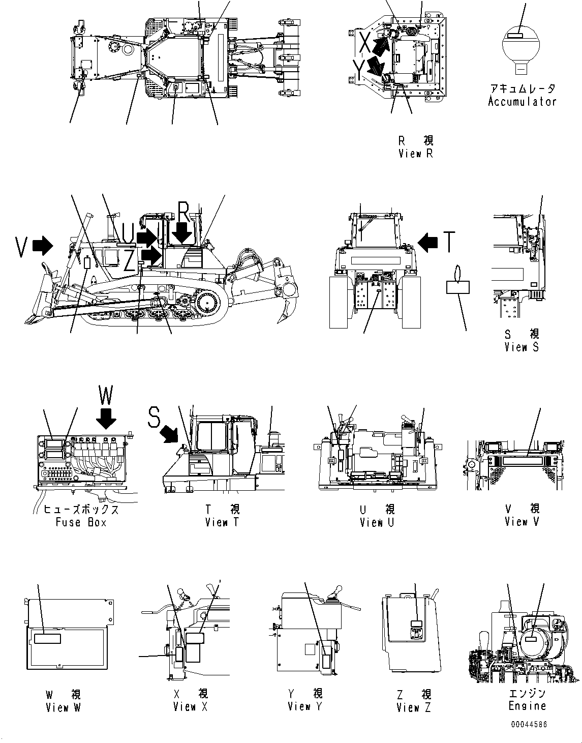 Bulldozers Komatsu / D155AX-6 S/N 81028-UP(0000293c) / Marks and Plates (#81028-81104)(U018001 : U0100-042001)
