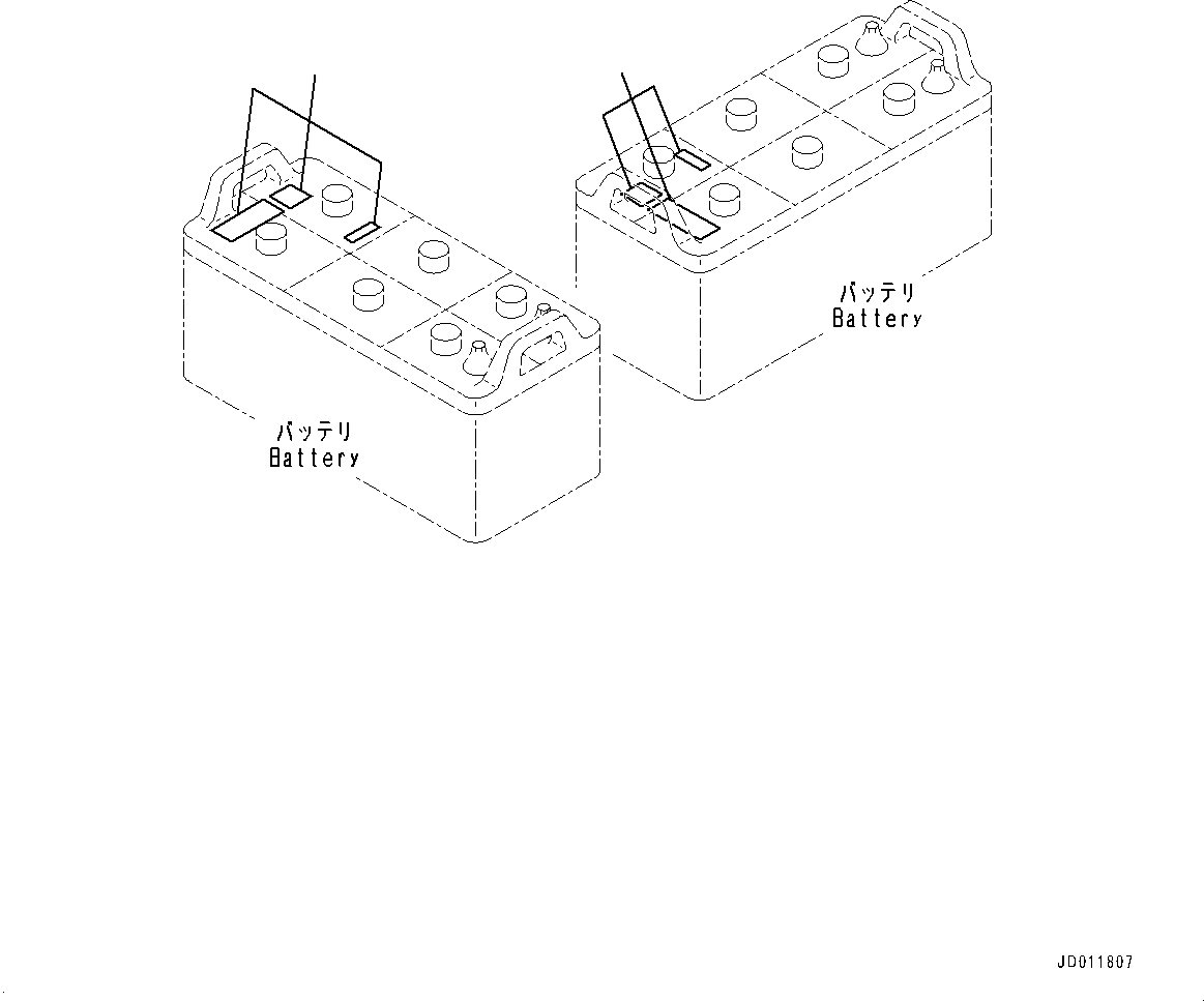 Bulldozers Komatsu / D155AX-6 S/N 81028-UP(0000293c) / Caution Plates, Battery (#81028-)(U034001 : U0220-001001)