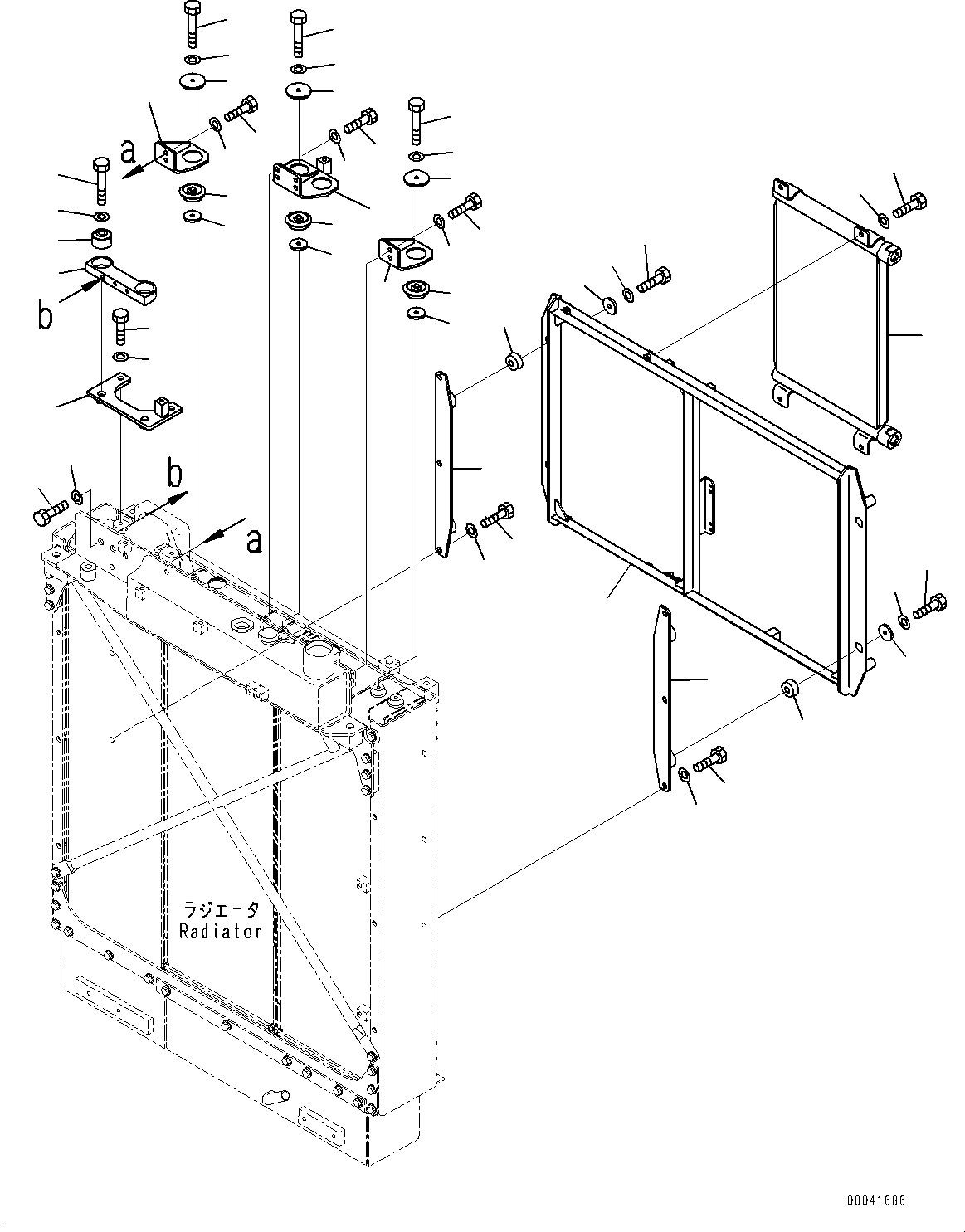 Bulldozers Komatsu / D155AX-6 S/N 81028-UP (For EU)(0000294c) / Cooling System, Oil Cooler (#81267-)(C002003 : C0110-005002)