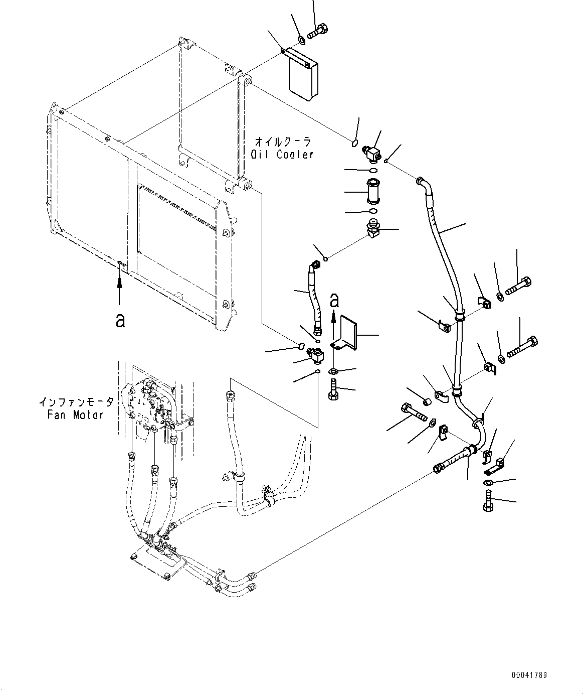 Bulldozers Komatsu / D155AX-6 S/N 81028-UP (For EU)(0000294c) / Hydraulic Oil Cooler Piping (#81028-)(C009001 : C0610-001001)
