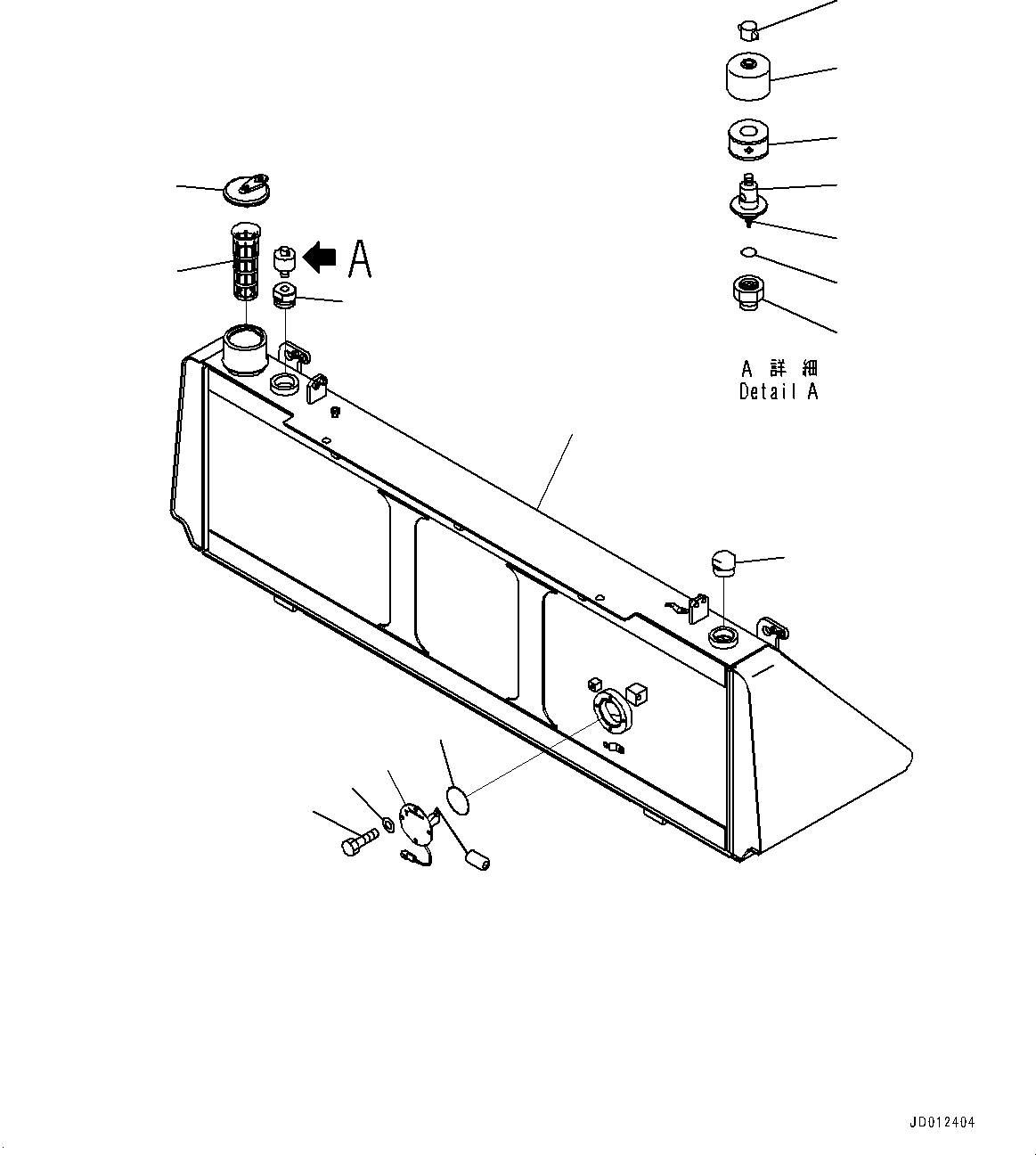 Bulldozers Komatsu / D155AX-6 S/N 81028-UP (For EU)(0000294c) / Fuel Tank, Tank (#81028-)(D001001 : D0100-001001)
