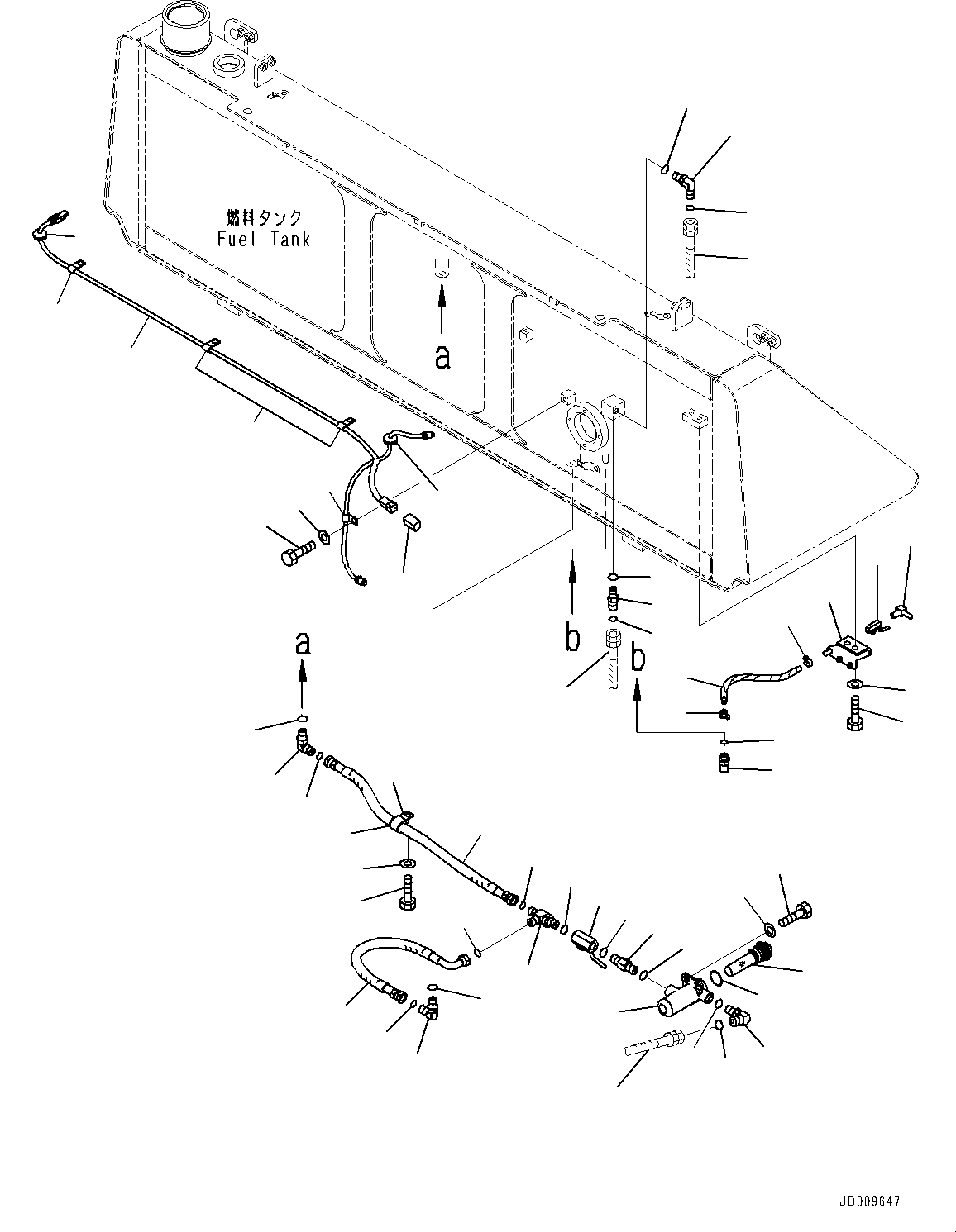 Bulldozers Komatsu / D155AX-6 S/N 81028-UP (For EU)(0000294c) / Fuel Tank, Fuel Piping (#81028-)(D001002 : D0100-001002)