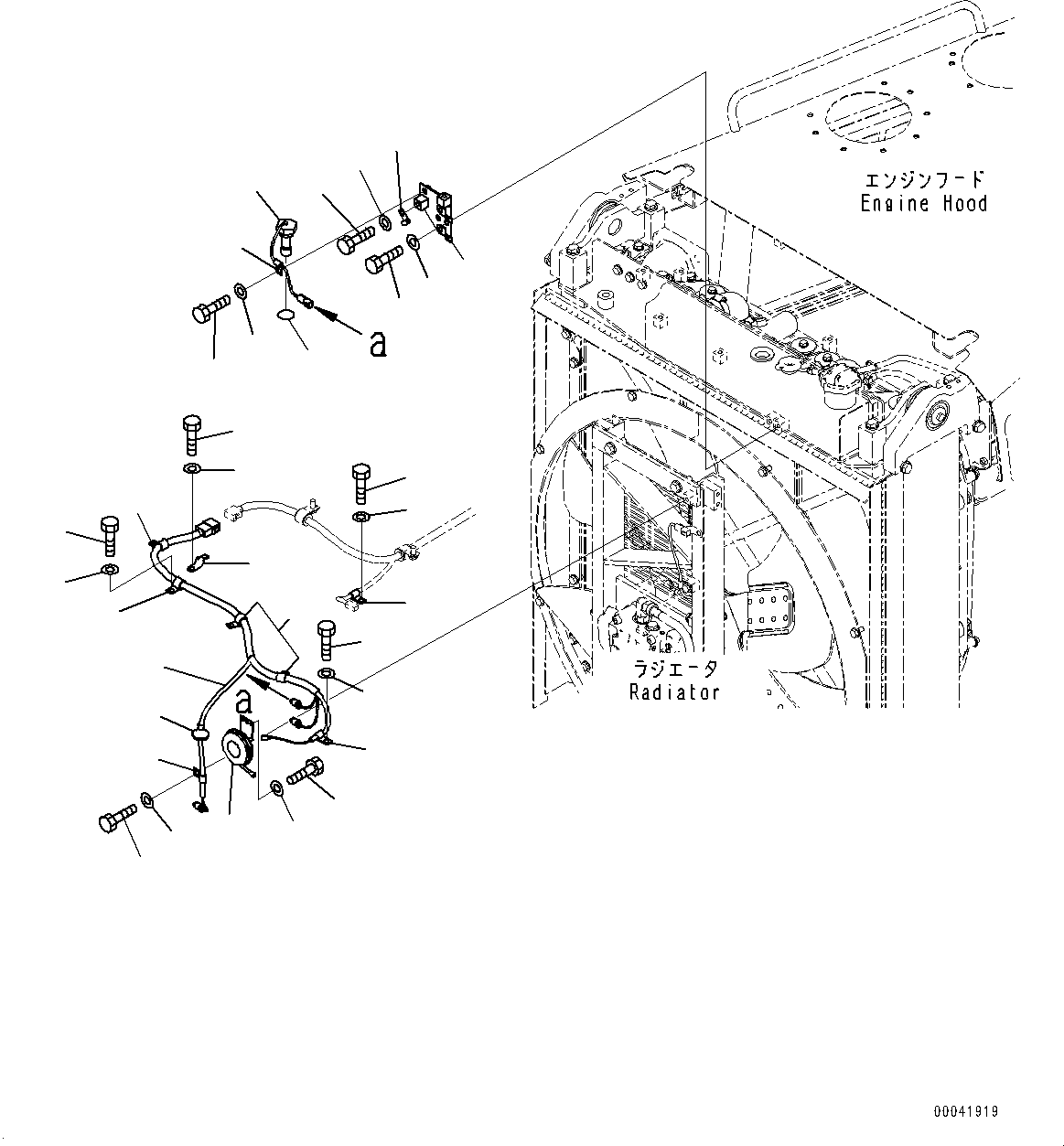 Bulldozers Komatsu / D155AX-6 S/N 81028-UP (For EU)(0000294c) / Electric Wiring Harness, Radiator (#81028-)(E004001 : E0200-003001)