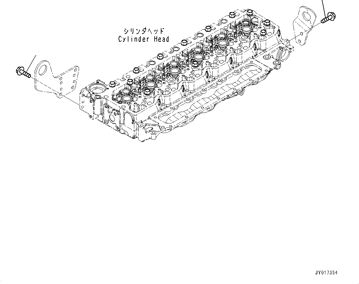 Komatsu parts book diagram for SAA6D107E-1D S/N 26537463-UP (For WA380-6): LIFTING BRACKET MOUNTING, MOUNTING PARTS (#26537463-)