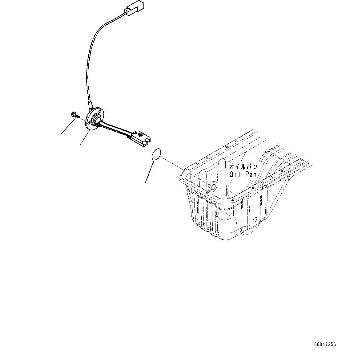 Komatsu parts book diagram for SAA6D107E-1D S/N 26537463-UP (For WA380-6): ENGINE OIL LEVEL SENSOR (#26537463-)