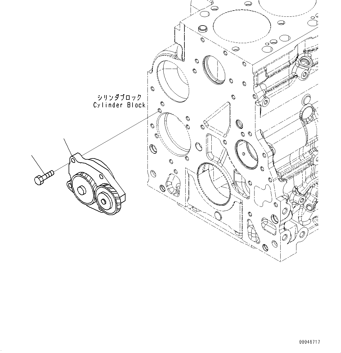 Komatsu parts book diagram for SAA6D107E-1D S/N 26537463-UP (For WA380-6): ENGINE OIL PUMP (#26537463-)
