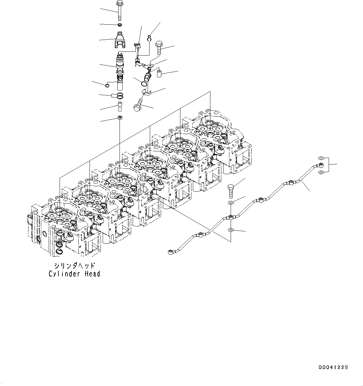 Komatsu parts book diagram for SAA6D140E-5G S/N 535751-UP (For D155AX-6): FUEL INJECTION NOZZLE (#535751-)