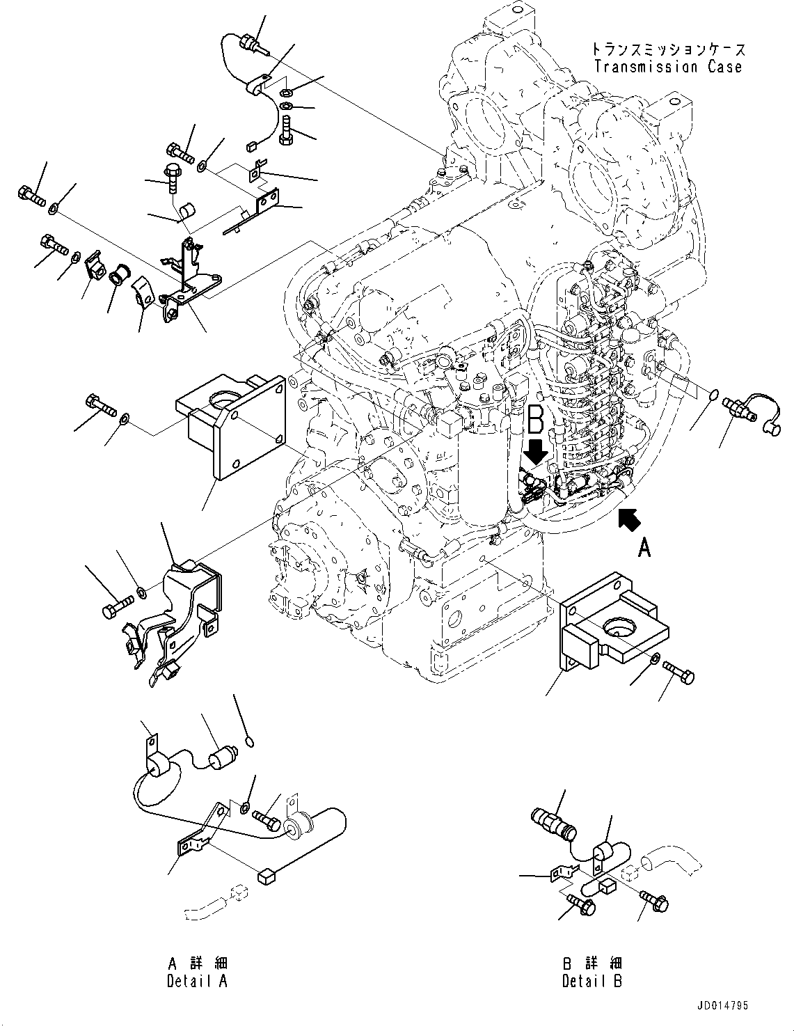 Wheel Loaders Komatsu / WA430-6 S/N 65501-UP (ecot3, For EU)(0000305c) / Torque Converter and Transmission, Transmission Mounting (#65501-)(F002015 : F4300-008015)