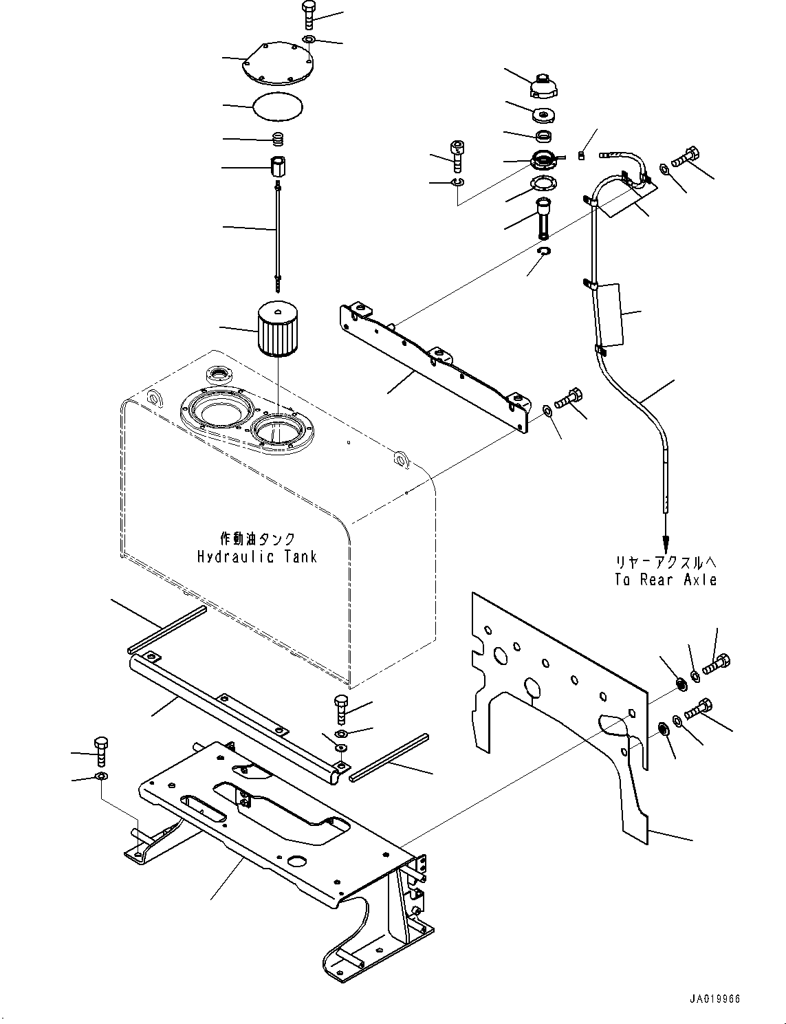 Wheel Loaders Komatsu / WA430-6 S/N 65501-UP (ecot3, For EU)(0000305c) / Hydraulic Tank, Strainer (#65501-)(H001002 : H0110-001002)