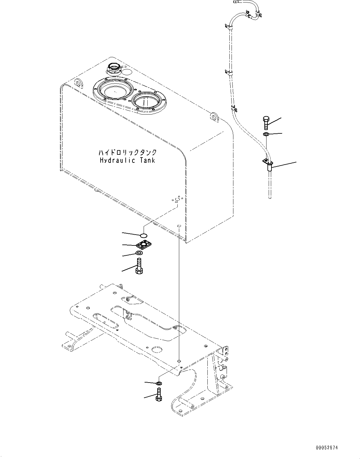 Wheel Loaders Komatsu / WA430-6 S/N 65501-UP (ecot3, For EU)(0000305c) / Hydraulic Tank, Mounting (#65501-)(H002005 : H0110-002004)