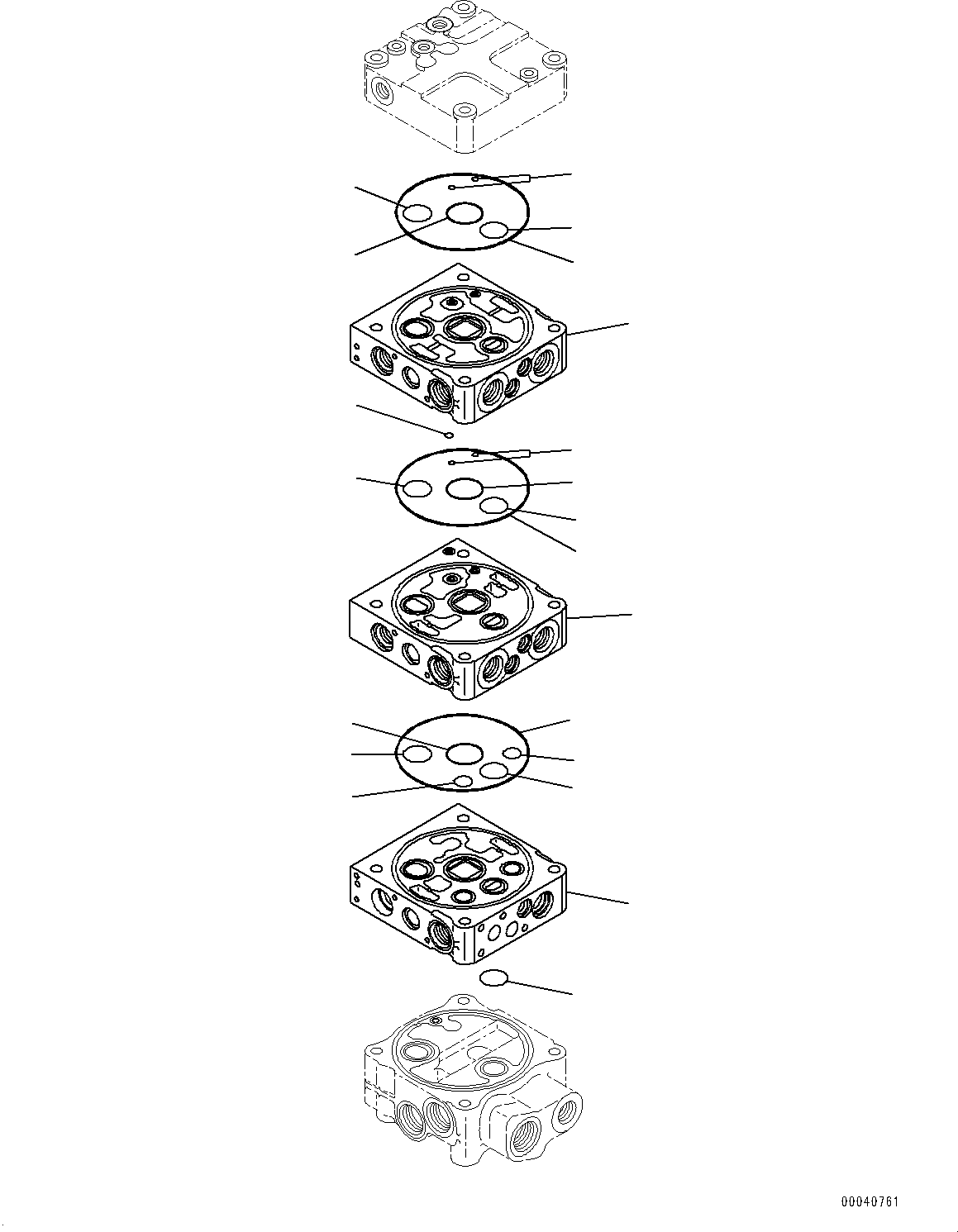 Wheel Loaders Komatsu / WA430-6 S/N 65501-UP (ecot3, For EU)(0000305c) / Hydraulic Control Valve, 3-valve (1/8) (#65501-)(H004001 : H0120-007001)