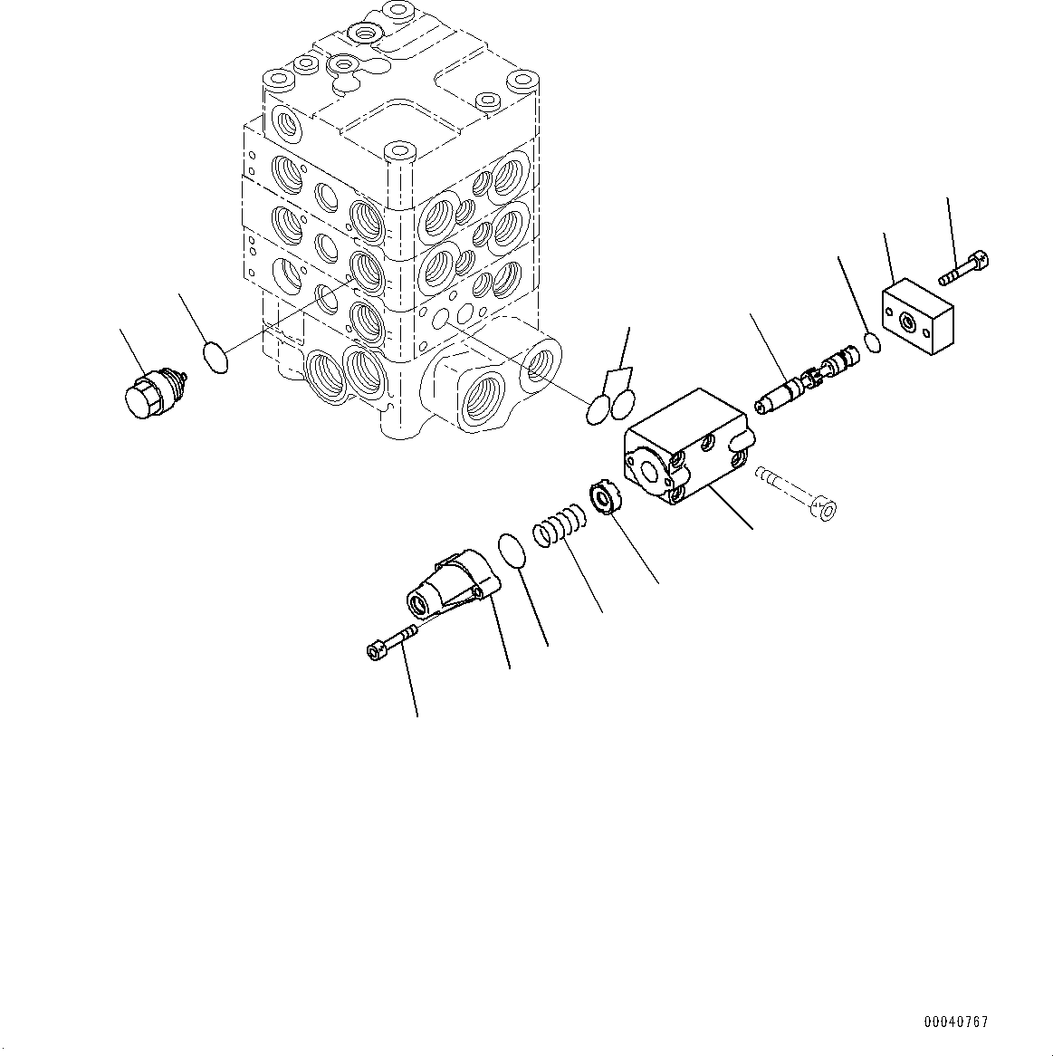 Wheel Loaders Komatsu / WA430-6 S/N 65501-UP (ecot3, For EU)(0000305c) / Hydraulic Control Valve, 3-valve (8/8) (#65501-)(H003008 : H0120-003008)