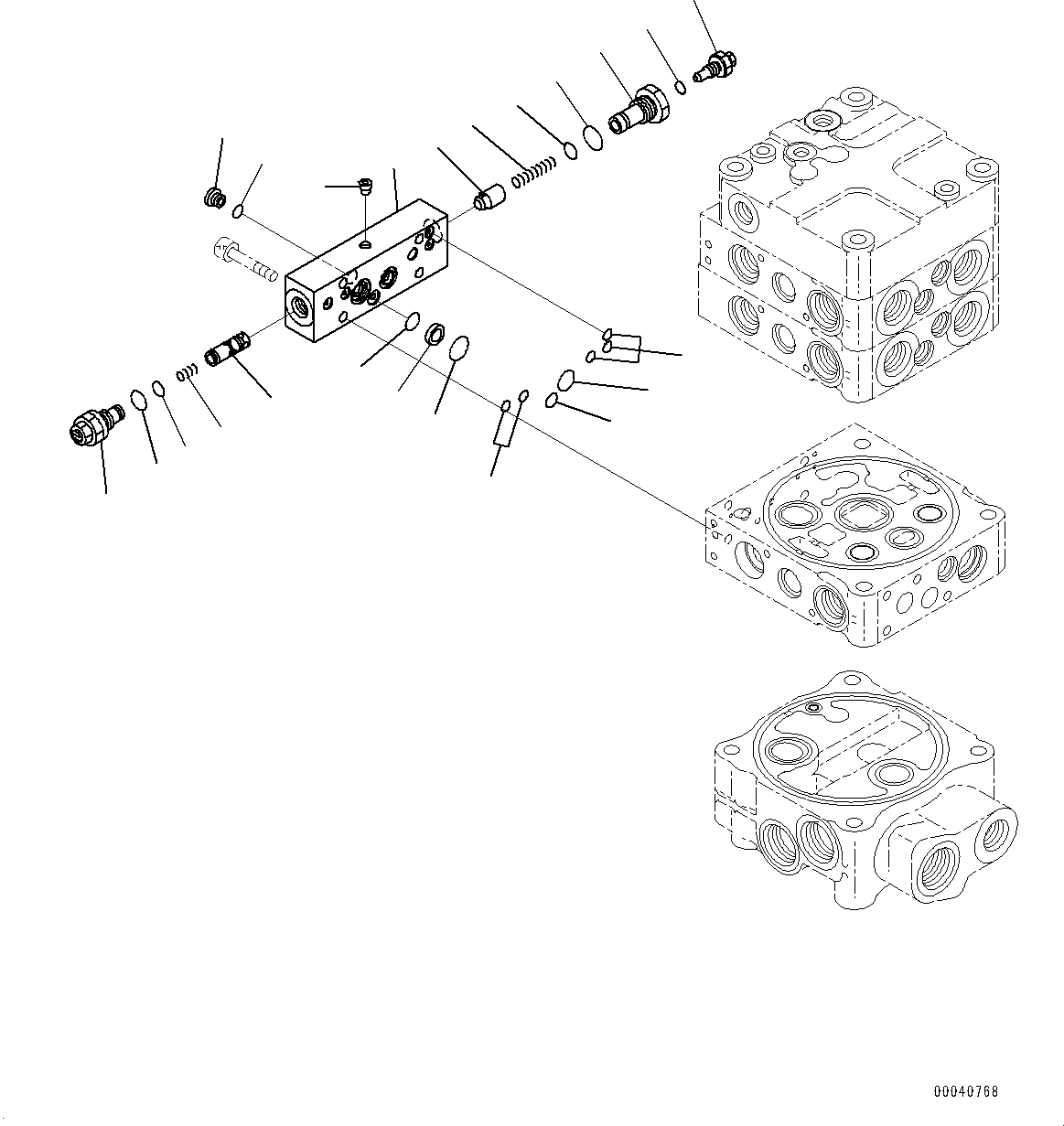 Wheel Loaders Komatsu / WA430-6 S/N 65501-UP (ecot3, For EU)(0000305c) / Hydraulic Control Valve, Control Valve Related Parts (1/2) (#65501-)(H003009 : H0120-003009)