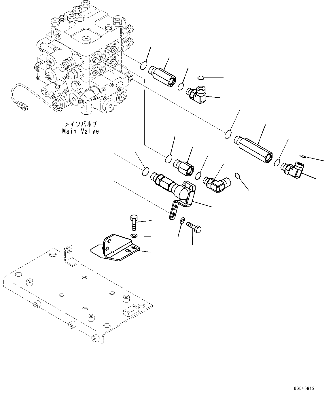 Wheel Loaders Komatsu / WA430-6 S/N 65501-UP (ecot3, For EU)(0000305c) / Hydraulic Control Valve, Delivery Piping (#65501-)(H003013 : H0120-003013)