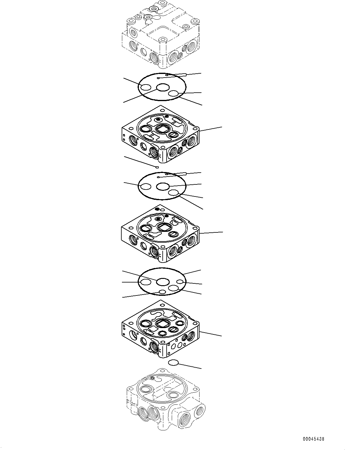 Wheel Loaders Komatsu / WA430-6 S/N 65501-UP (ecot3, For EU)(0000305c) / Hydraulic Control Valve, 4-valve (1/9) (#65501-)(H005001 : H0120-008001)