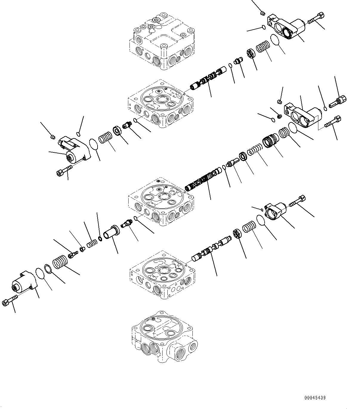 Wheel Loaders Komatsu / WA430-6 S/N 65501-UP (ecot3, For EU)(0000305c) / Hydraulic Control Valve, 4-valve (2/9) (#65501-)(H005002 : H0120-008002)
