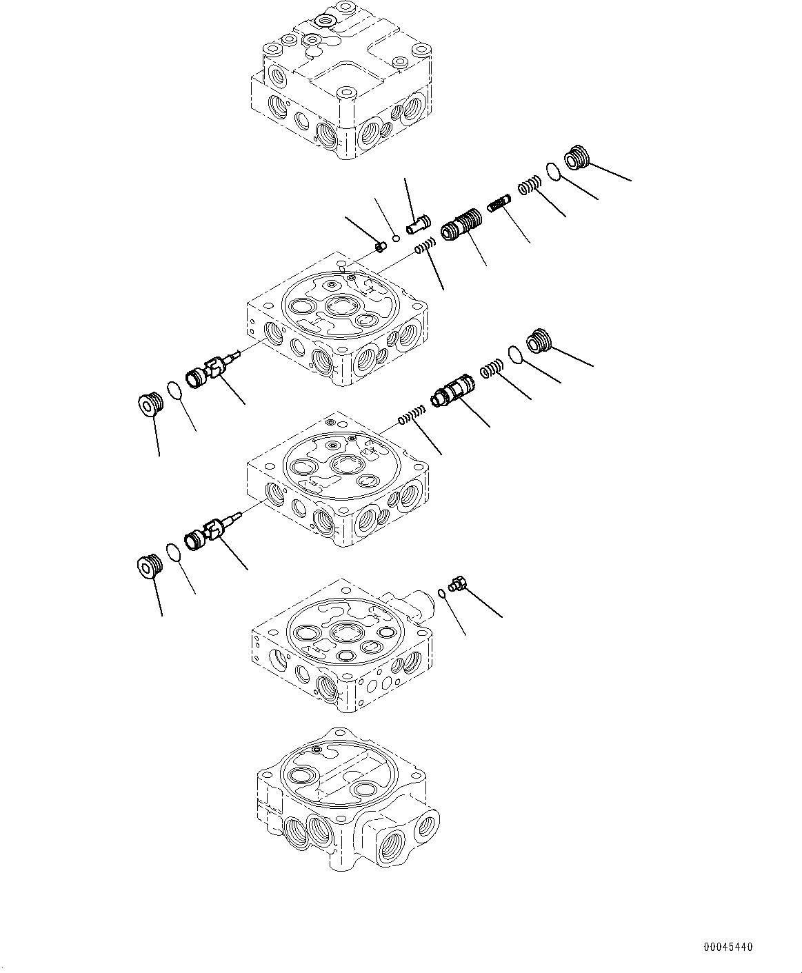 Wheel Loaders Komatsu / WA430-6 S/N 65501-UP (ecot3, For EU)(0000305c) / Hydraulic Control Valve, 4-valve (3/9) (#65501-)(H006003 : H0120-004003)