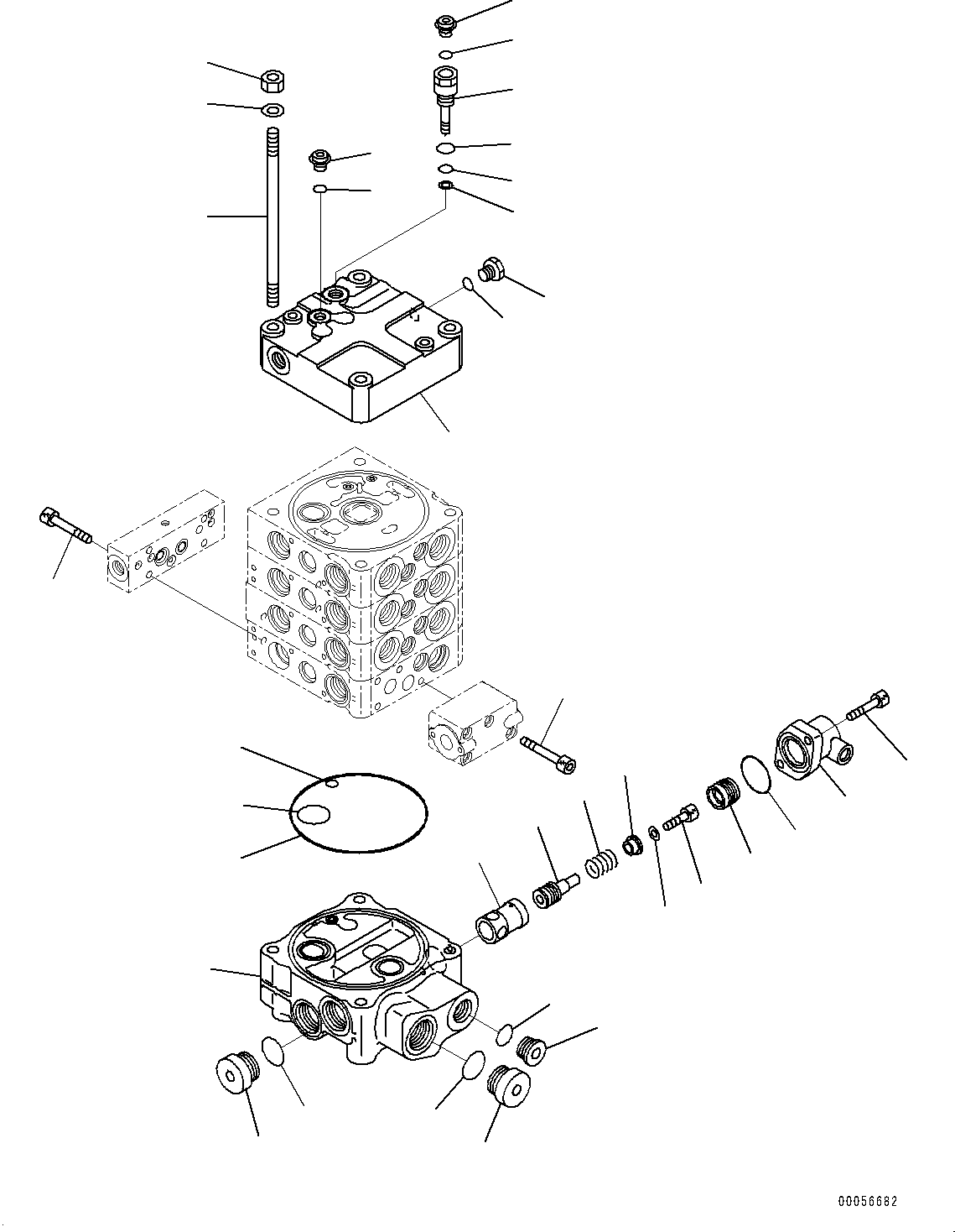 Wheel Loaders Komatsu / WA430-6 S/N 65501-UP (ecot3, For EU)(0000305c) / Hydraulic Control Valve, 4-valve (6/9) (#65501-)(H006006 : H0120-004006)