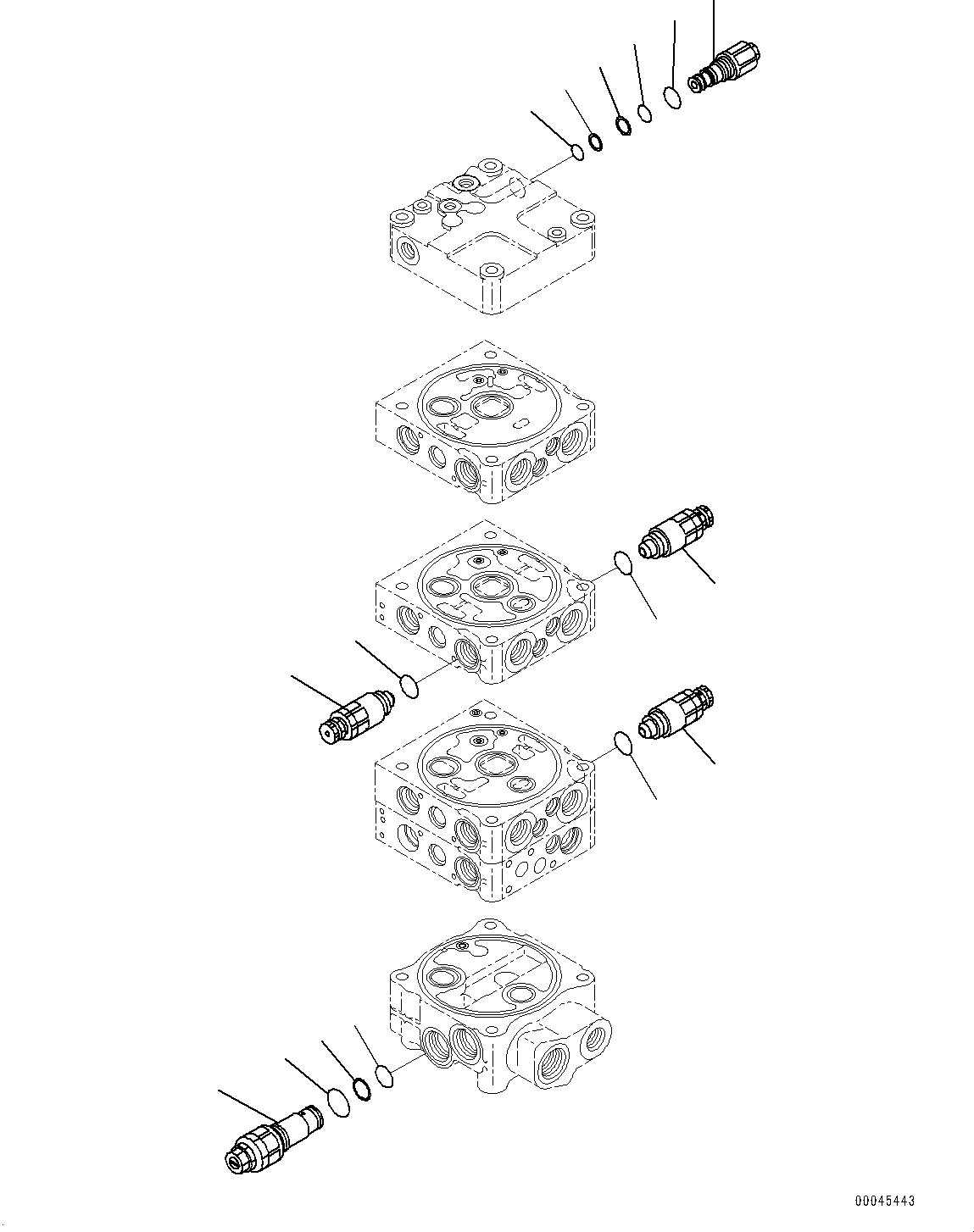 Wheel Loaders Komatsu / WA430-6 S/N 65501-UP (ecot3, For EU)(0000305c) / Hydraulic Control Valve, 4-valve (7/9) (#65501-)(H006007 : H0120-004007)