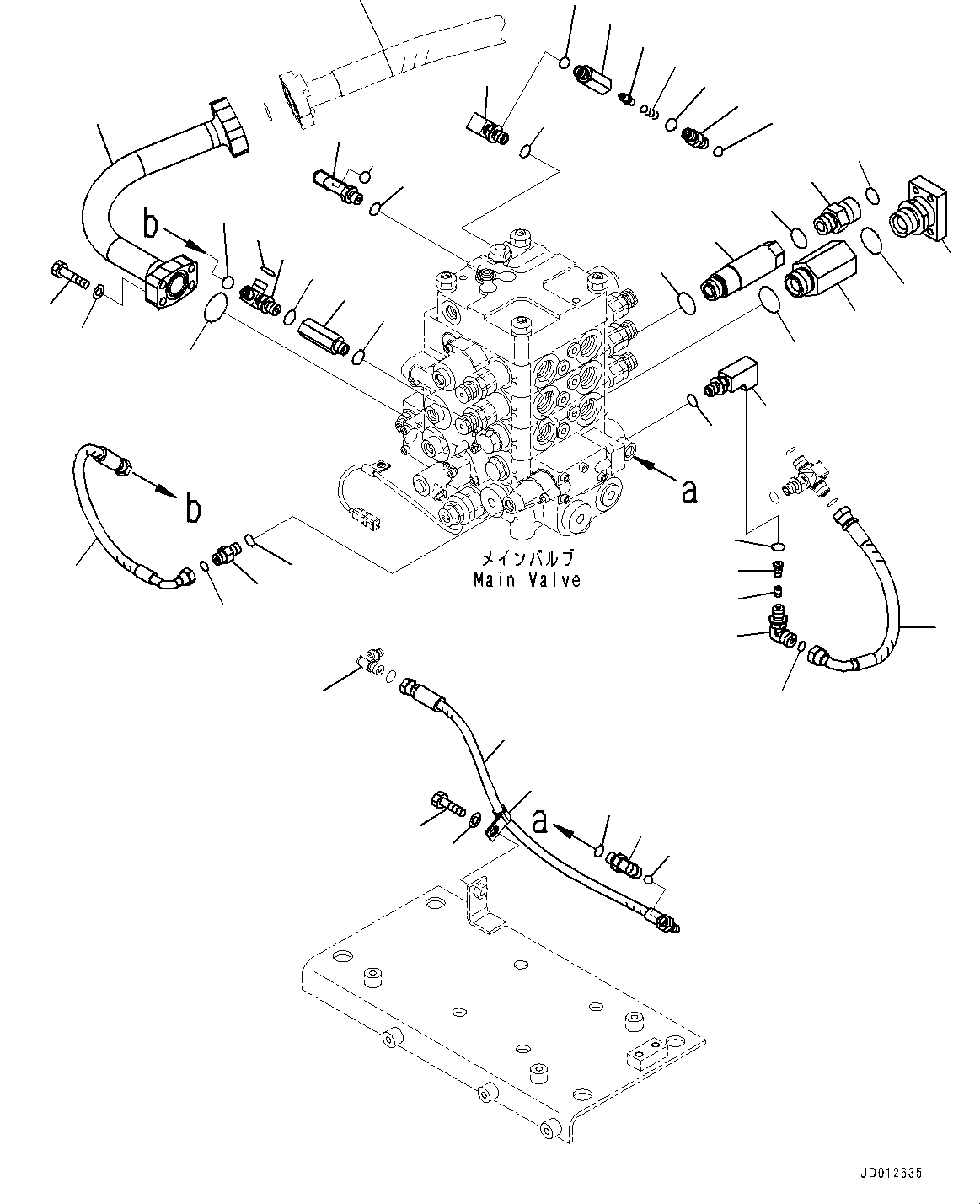 Wheel Loaders Komatsu / WA430-6 S/N 65501-UP (ecot3, For EU)(0000305c) / Hydraulic Control Valve, Electric Parts (#65501-)(H006015 : H0120-004015)