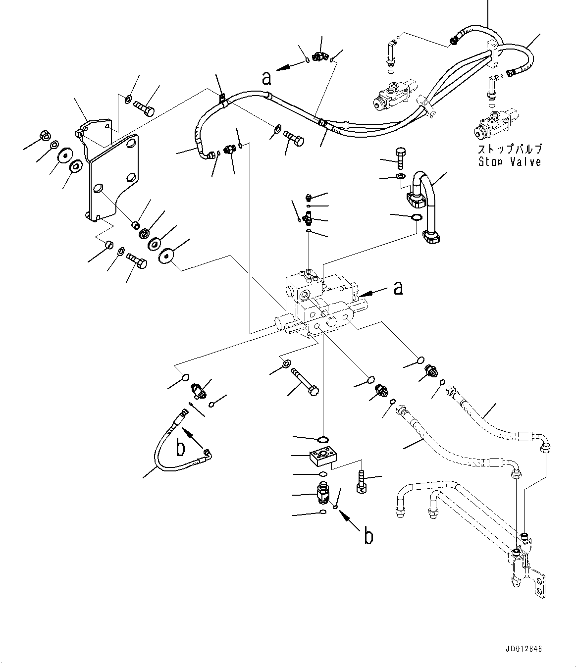 Wheel Loaders Komatsu / WA430-6 S/N 65501-UP (ecot3, For EU)(0000305c) / Steering Control Valve, Piping (#65501-)(H008002 : H0122-002002)
