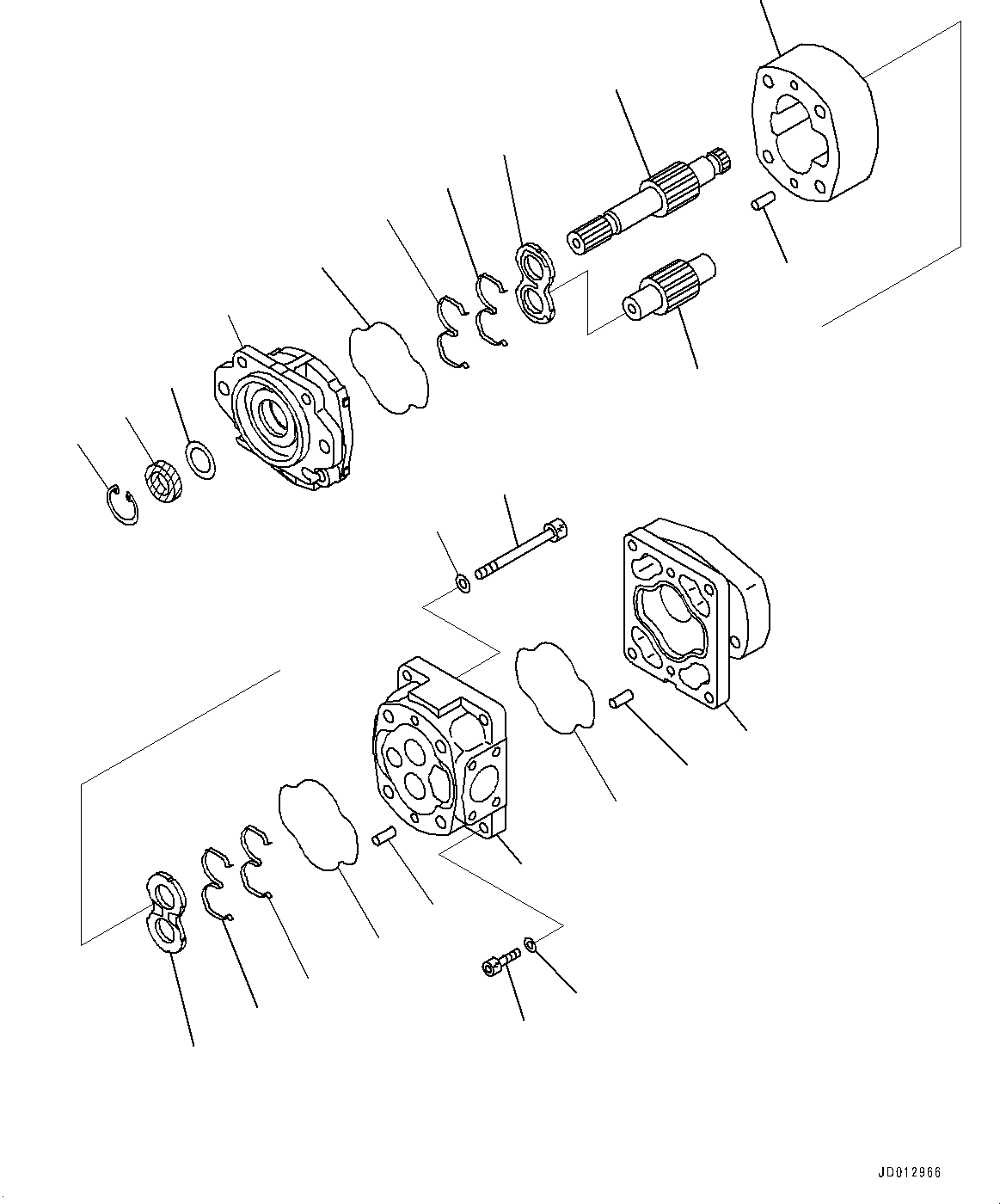 Wheel Loaders Komatsu / WA430-6 S/N 65501-UP (ecot3, For EU)(0000305c) / Hydraulic Pump, Steering Pump (1/4) (#65001-65570)(H009009 : H0210-001006)