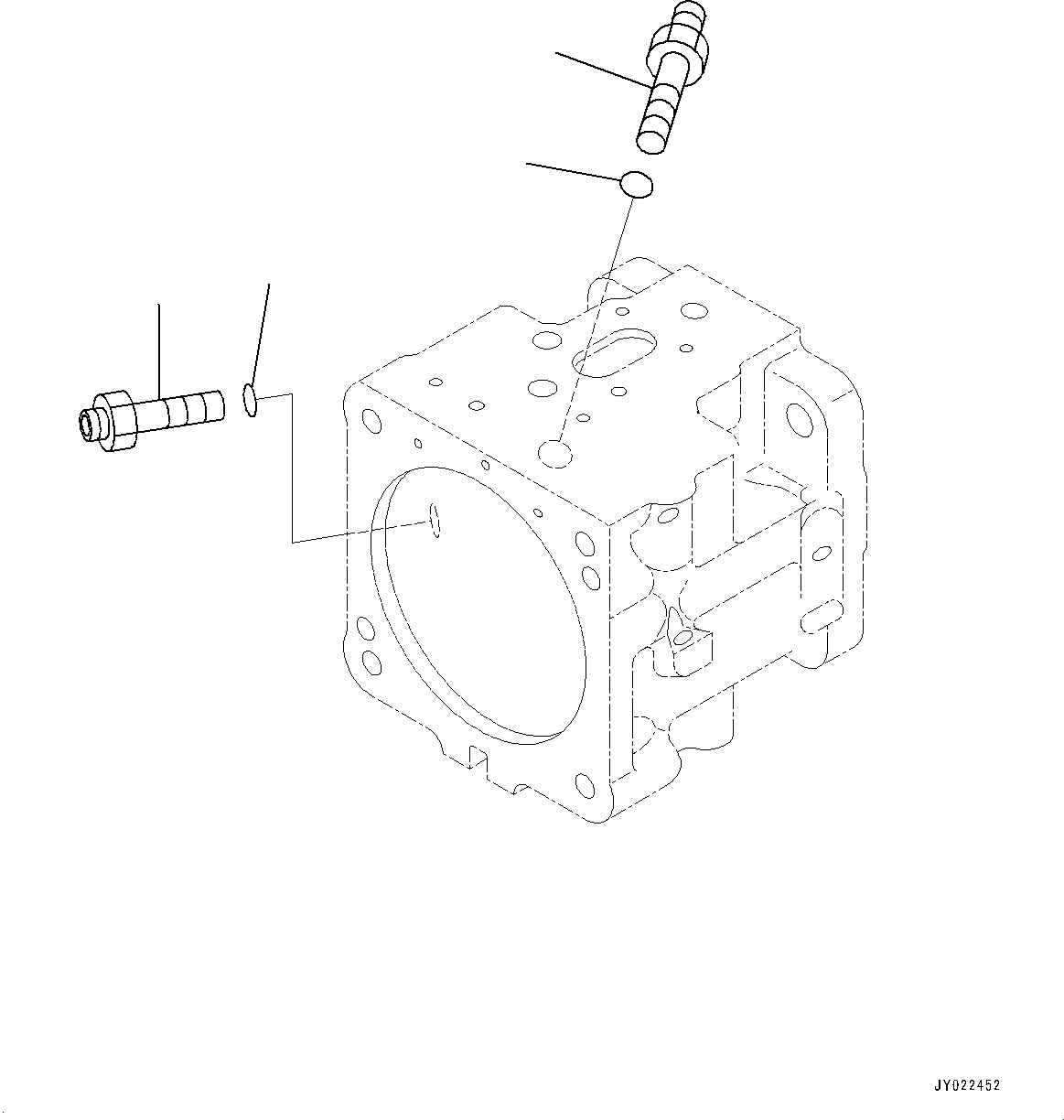 Wheel Loaders Komatsu / WA430-6 S/N 65501-UP (ecot3, For EU)(0000305c) / Hydraulic Pump, Hydraulic Oil Pump Mounting (2/2) (#65001-)(H009025 : H0210-001017)