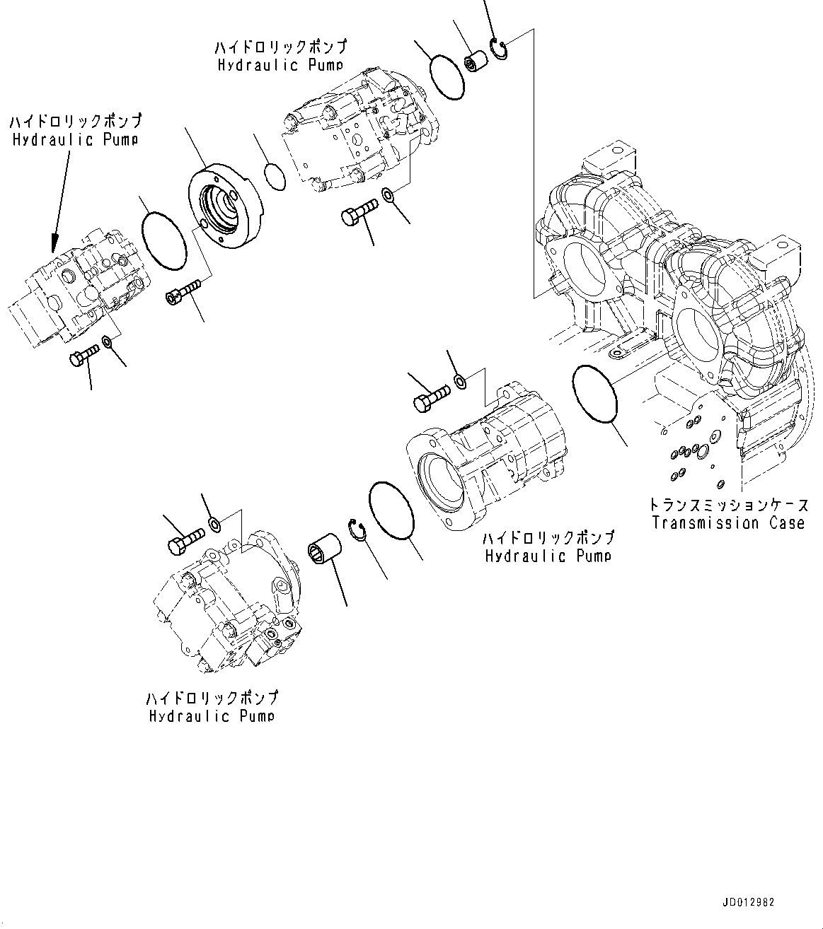 Wheel Loaders Komatsu / WA430-6 S/N 65501-UP (ecot3, For EU)(0000305c) / Hydraulic Pump, Suction and Steering Piping (#65001-)(H009026 : H0210-001018)