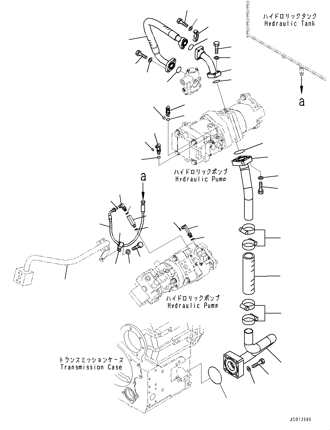 Wheel Loaders Komatsu / WA430-6 S/N 65501-UP (ecot3, For EU)(0000305c) / Hydraulic Pump, Fan Motor Piping (1/2) (#65001-)(H009030 : H0210-001022)
