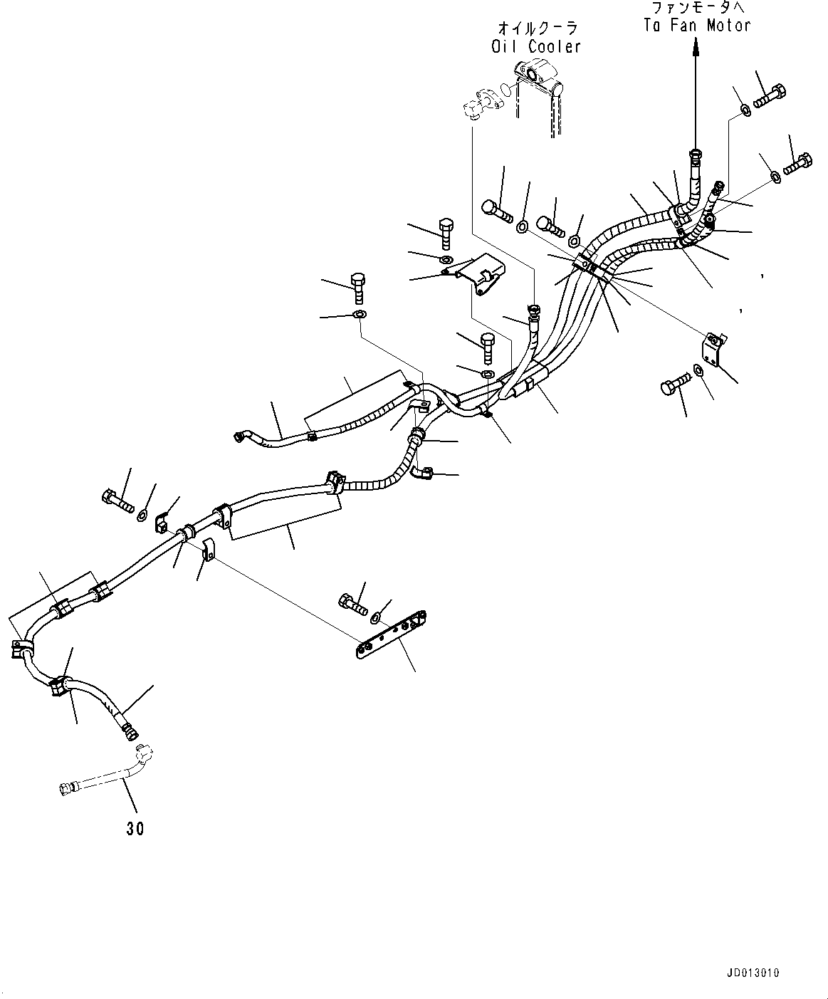 Wheel Loaders Komatsu / WA430-6 S/N 65501-UP (ecot3, For EU)(0000305c) / Cooling Fan Drive Piping, Piping (#65501-)(H010001 : H2260-001001)