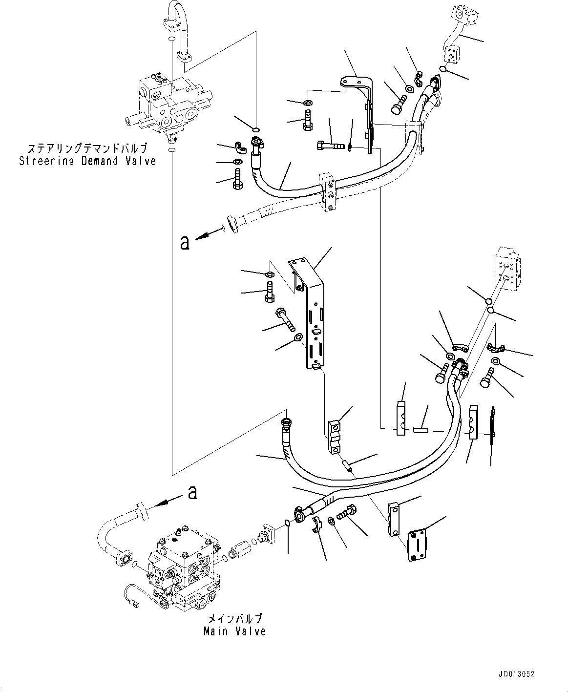 Wheel Loaders Komatsu / WA430-6 S/N 65501-UP (ecot3, For EU)(0000305c) / Hydraulic Piping, Steering Pump Piping (#65501-)(H012001 : H4200-012001)