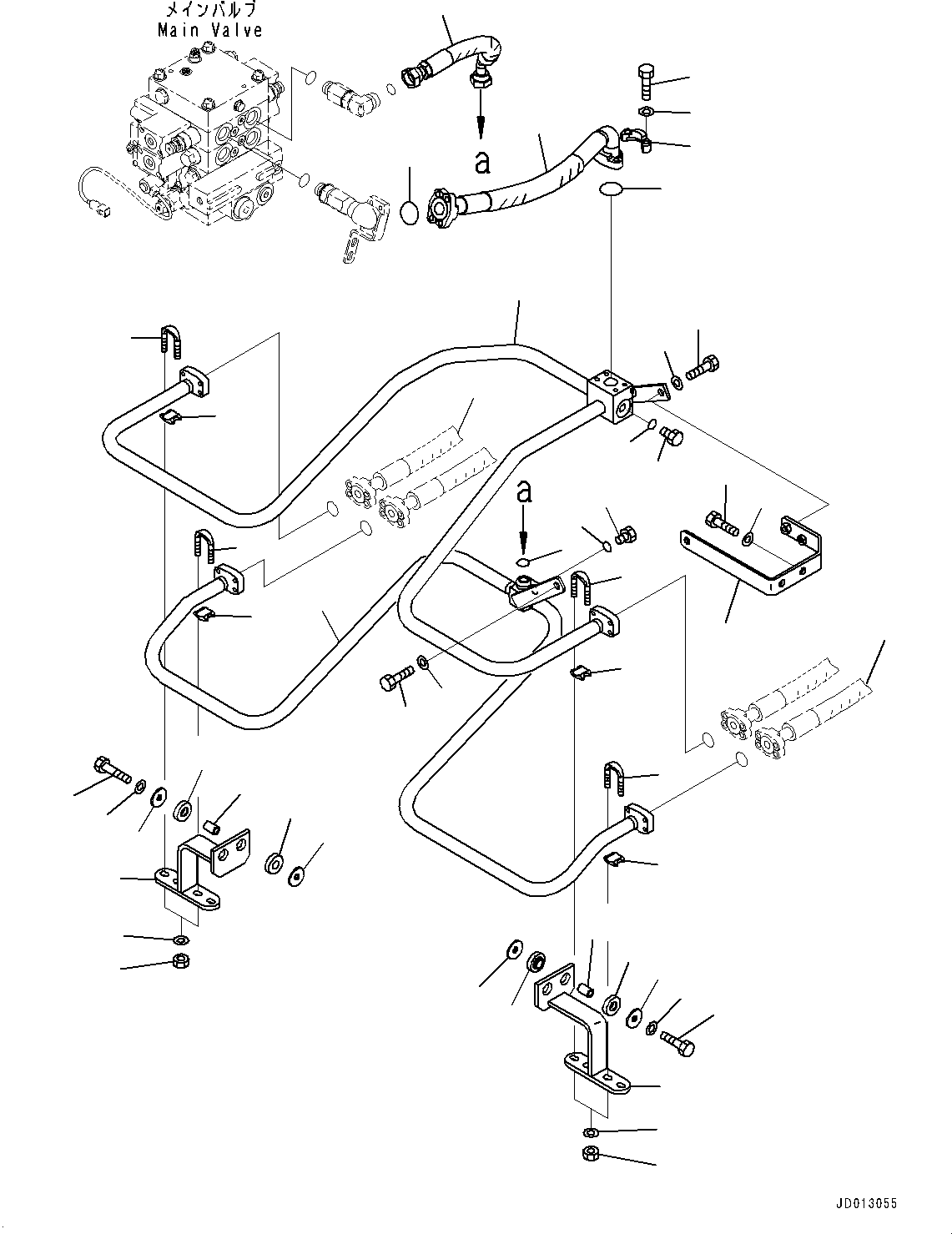 Wheel Loaders Komatsu / WA430-6 S/N 65501-UP (ecot3, For EU)(0000305c) / Hydraulic Piping, Lift Cylinder Piping (#65501-)(H012009 : H4200-012009)