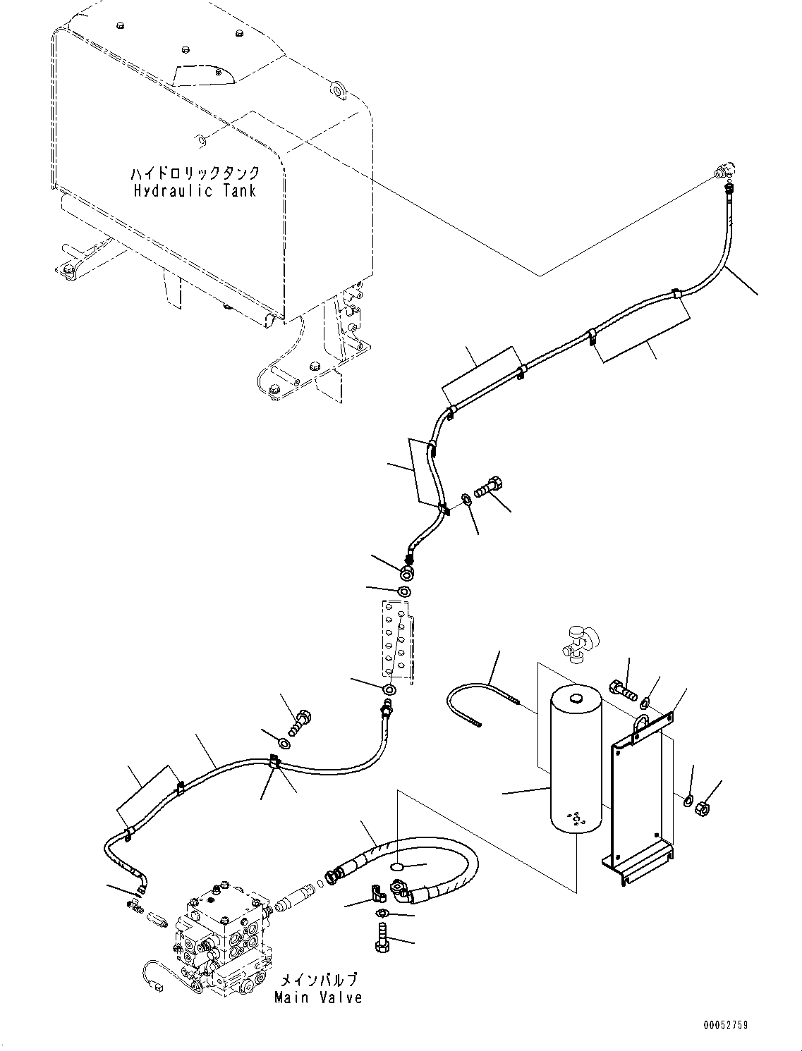 Wheel Loaders Komatsu / WA430-6 S/N 65501-UP (ecot3, For EU)(0000305c) / Hydraulic Piping, Accumulator (#65501-)(H011007 : H4200-008007)