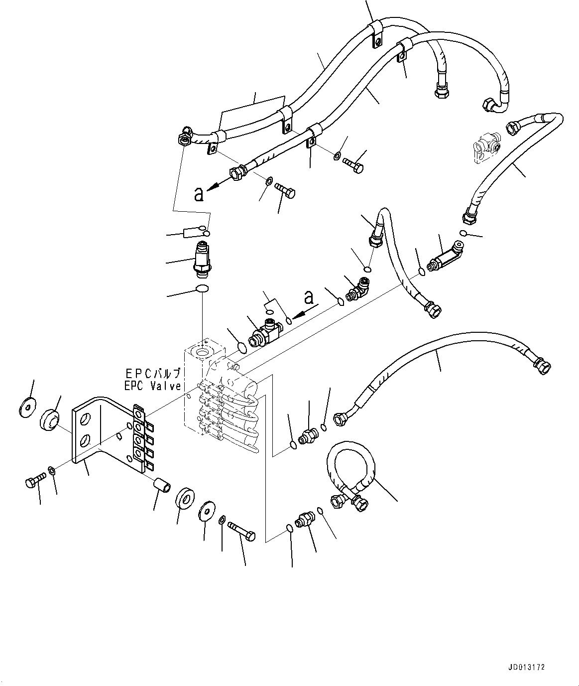 Wheel Loaders Komatsu / WA430-6 S/N 65501-UP (ecot3, For EU)(0000305c) / Hydraulic Piping, EPC Valve Piping (1/4) (#65501-)(H013005 : H4200-010005)