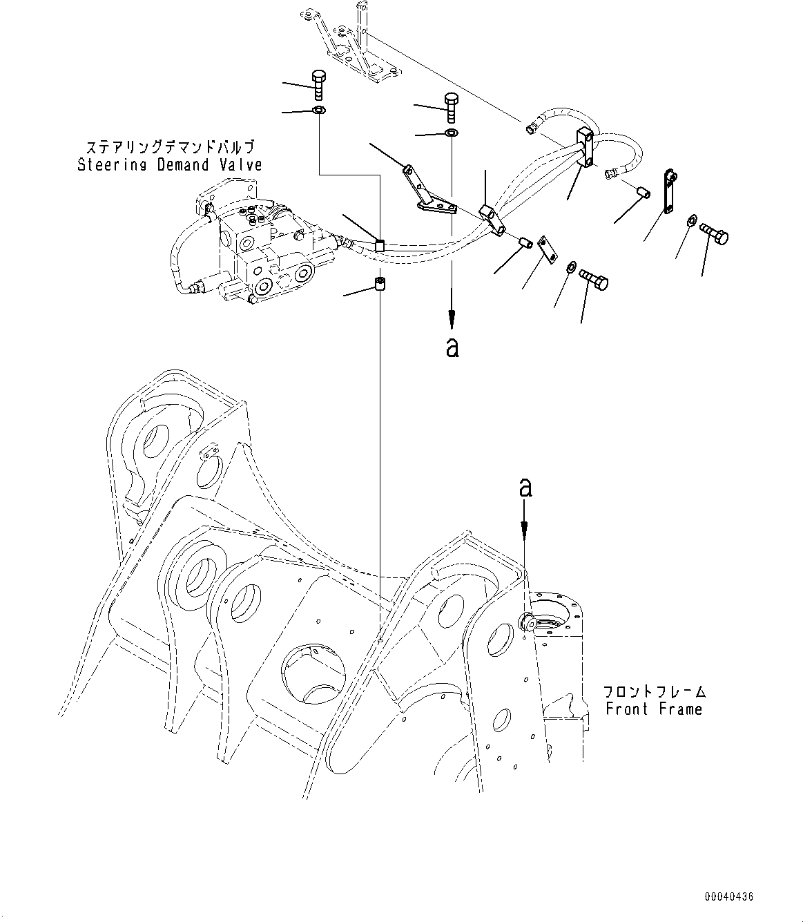 Wheel Loaders Komatsu / WA430-6 S/N 65501-UP (ecot3, For EU)(0000305c) / Steering Hydraulic Piping, Mounting (#65501-)(H015003 : H4410-003003)