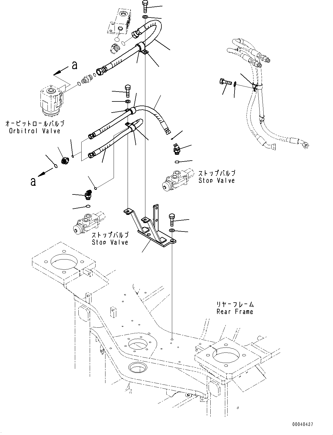 Wheel Loaders Komatsu / WA430-6 S/N 65501-UP (ecot3, For EU)(0000305c) / Steering Hydraulic Piping, Orbitrol Valve Piping (#65501-)(H015004 : H4410-003004)