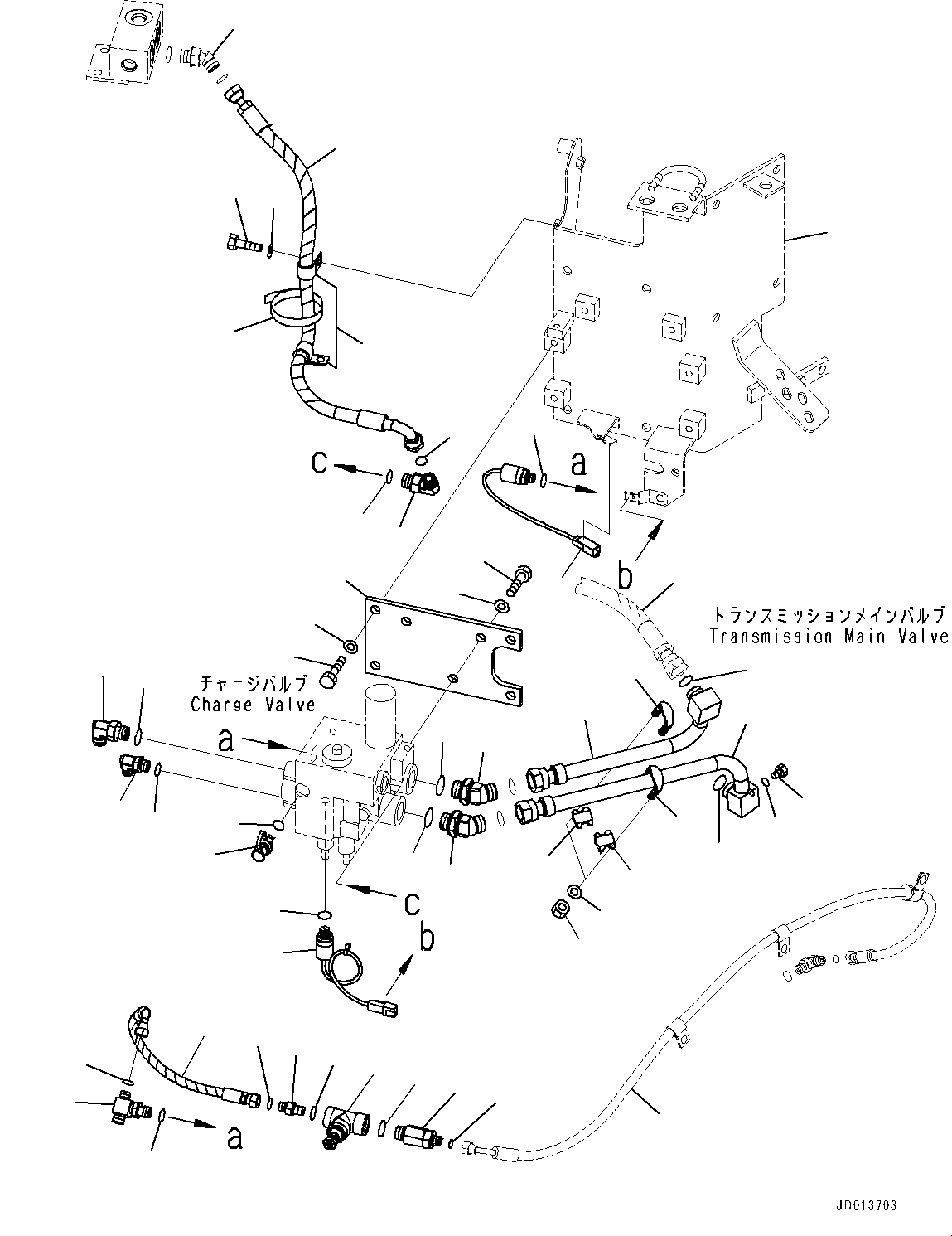 Wheel Loaders Komatsu / WA430-6 S/N 65501-UP (ecot3, For EU)(0000305c) / Brake Control, Accumulator Charge Valve Mounting (#65501-)(K029006 : K4460-001006)