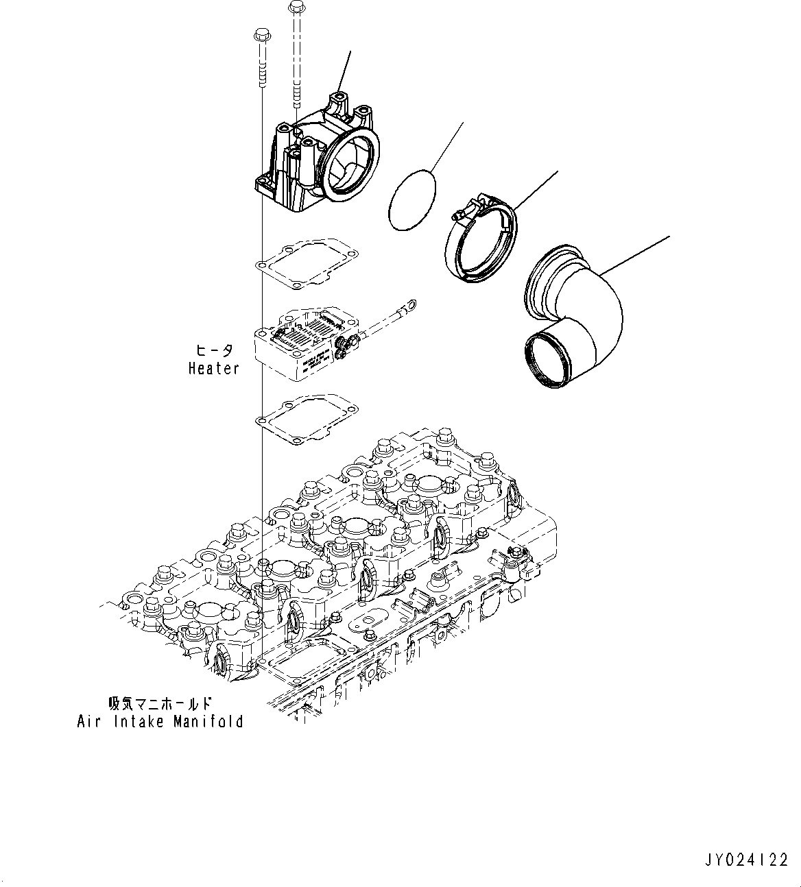 Engines Komatsu / SAA6D114E-3C S/N 26856759-UP (For WA430-6)(0000309c) / Air Intake Manifold (#26856759-)(A004001 : AIM00-001001)