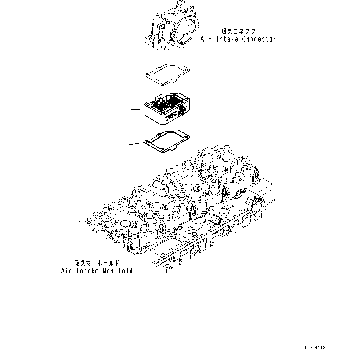 Engines Komatsu / SAA6D114E-3C S/N 26856759-UP (For WA430-6)(0000309c) / Air Intake Heater (#26856759-)(A006001 : AAH00-001001)