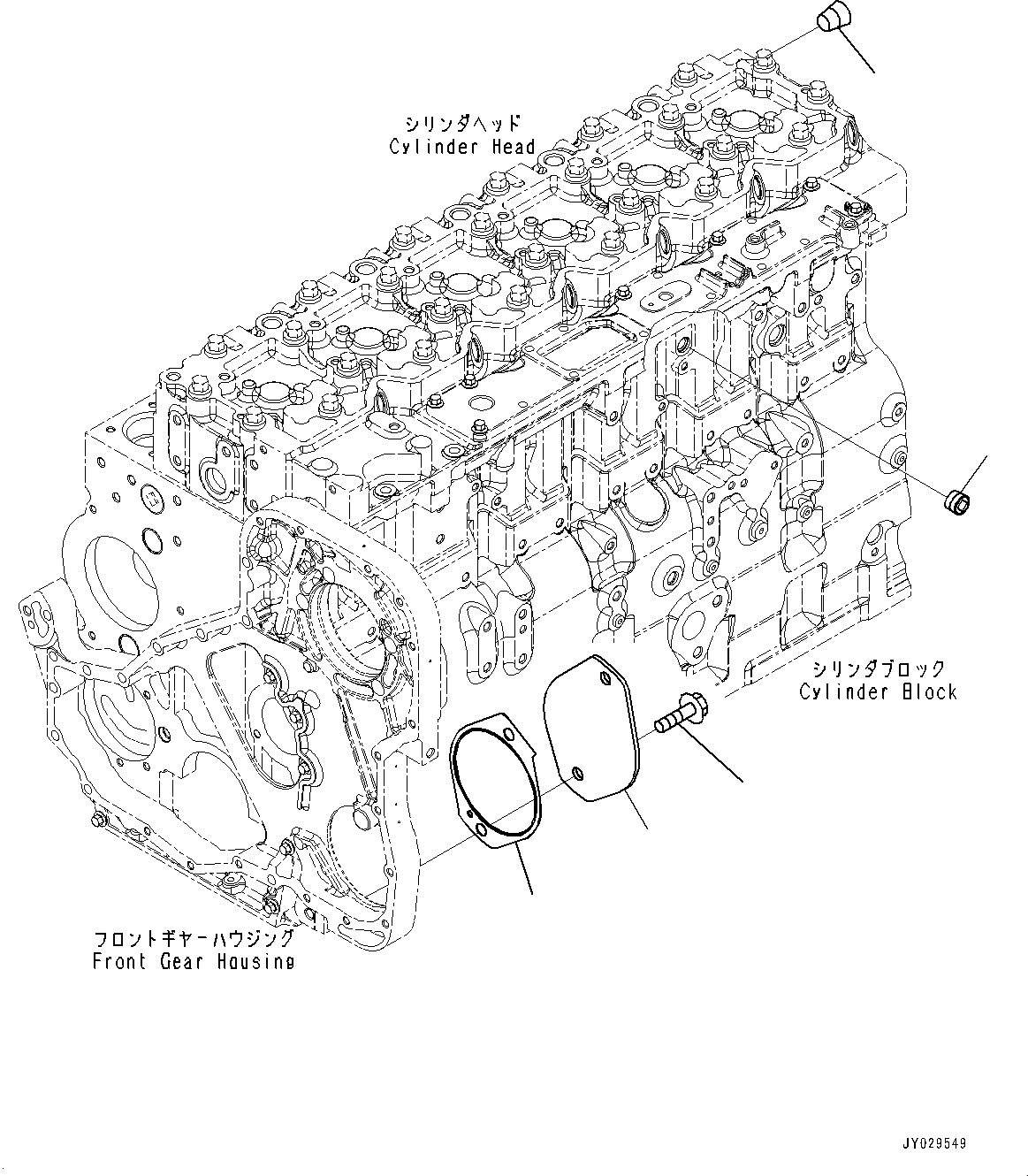 Engines Komatsu / SAA6D114E-3C S/N 26856759-UP (For WA430-6)(0000309c) / Spare Parts (#26858928-)(B005001 : B9999-508001)