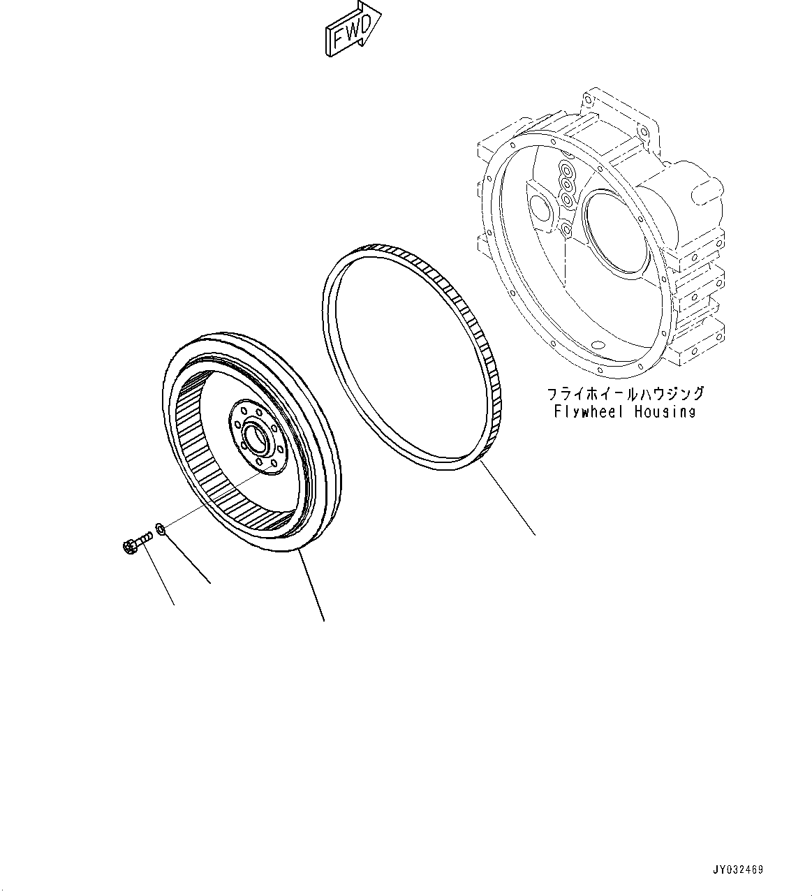 Engines Komatsu / SAA6D114E-3C S/N 26856759-UP (For WA430-6)(0000309c) / Cylinder Block Cover, Oil Filler(B016000 : OB 9465)