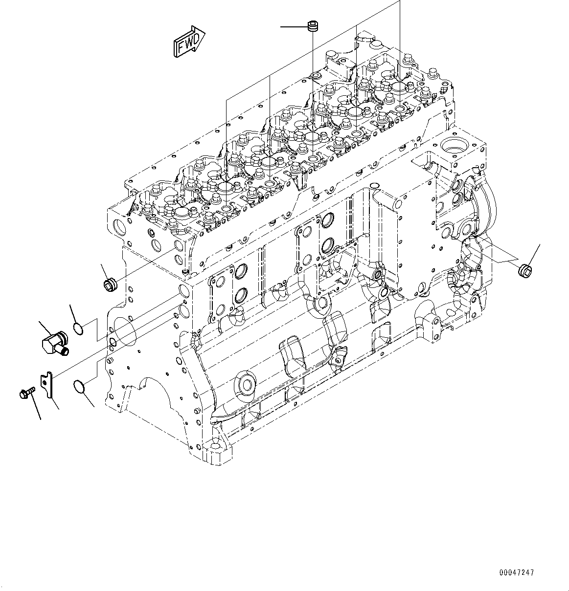 Engines Komatsu / SAA6D114E-3C S/N 26856759-UP (For WA430-6)(0000309c) / Oil Pan Plate(B024000 : OP 9339)