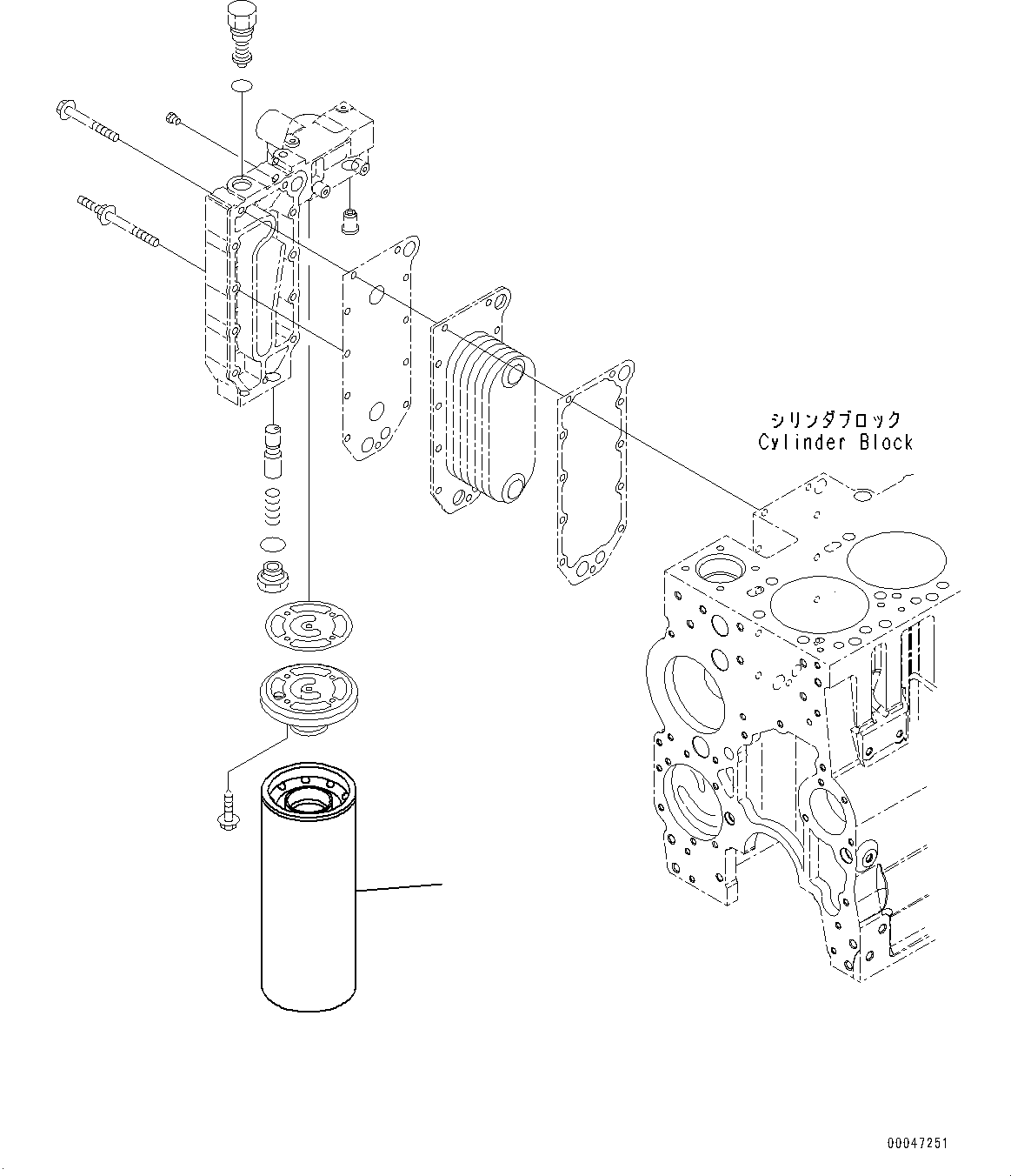 Engines Komatsu / SAA6D114E-3C S/N 26856759-UP (For WA430-6)(0000309c) / Fuel Filter, Except Japan(D010000 : FF 9692)