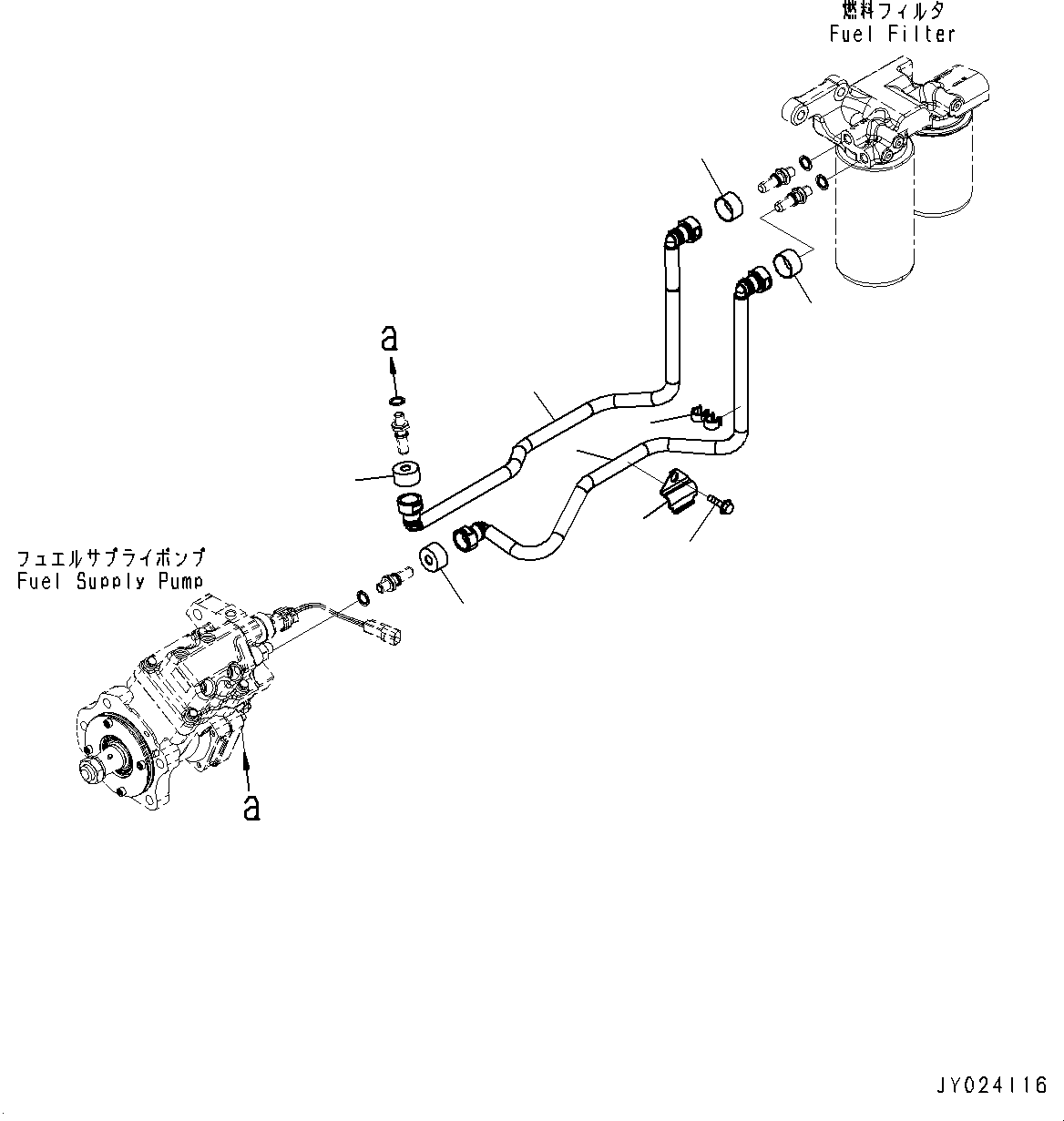 Engines Komatsu / SAA6D114E-3C S/N 26856759-UP (For WA430-6)(0000309c) / Fuel Filter (#26856759-26859089)(D012001 : A4110-001001)