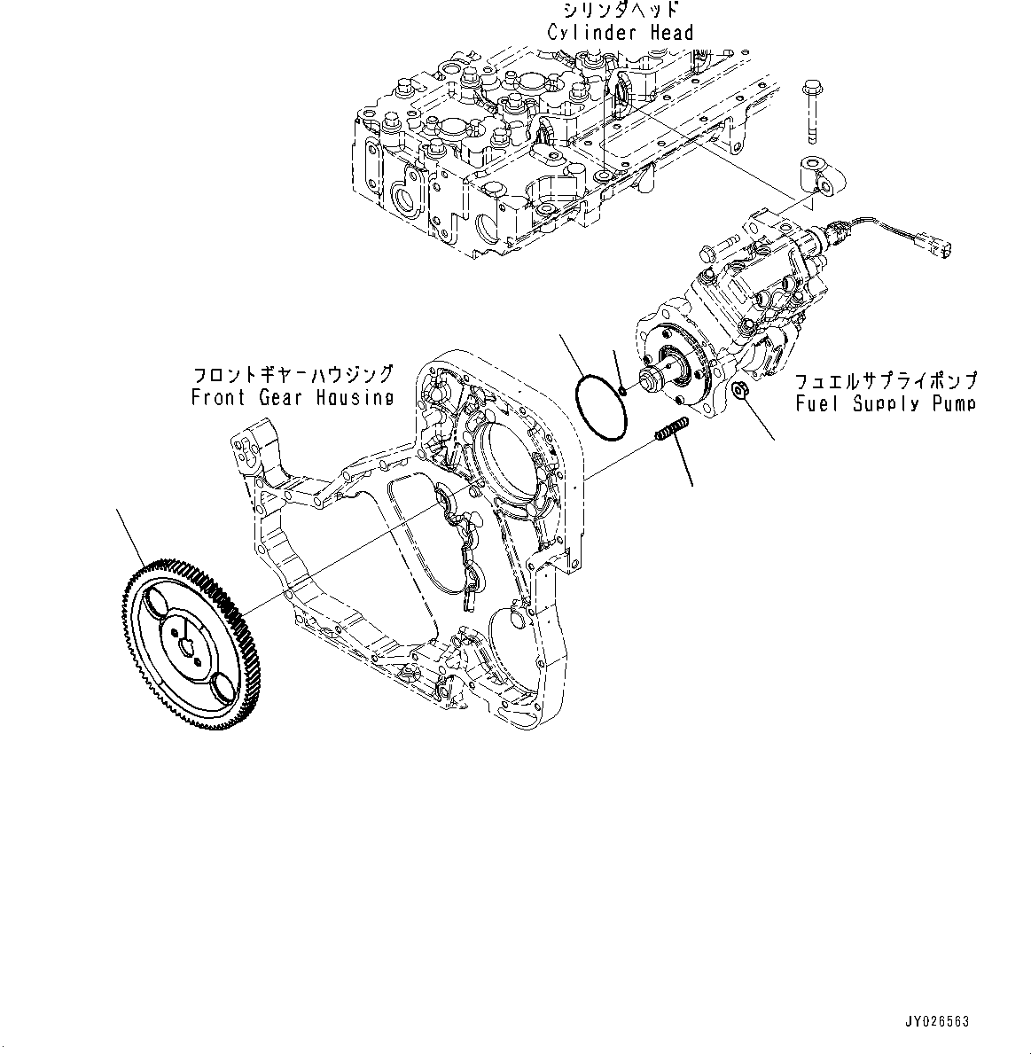 Engines Komatsu / SAA6D114E-3C S/N 26856759-UP (For WA430-6)(0000309c) / Fuel System Accessory(D014000 : FS 9907)